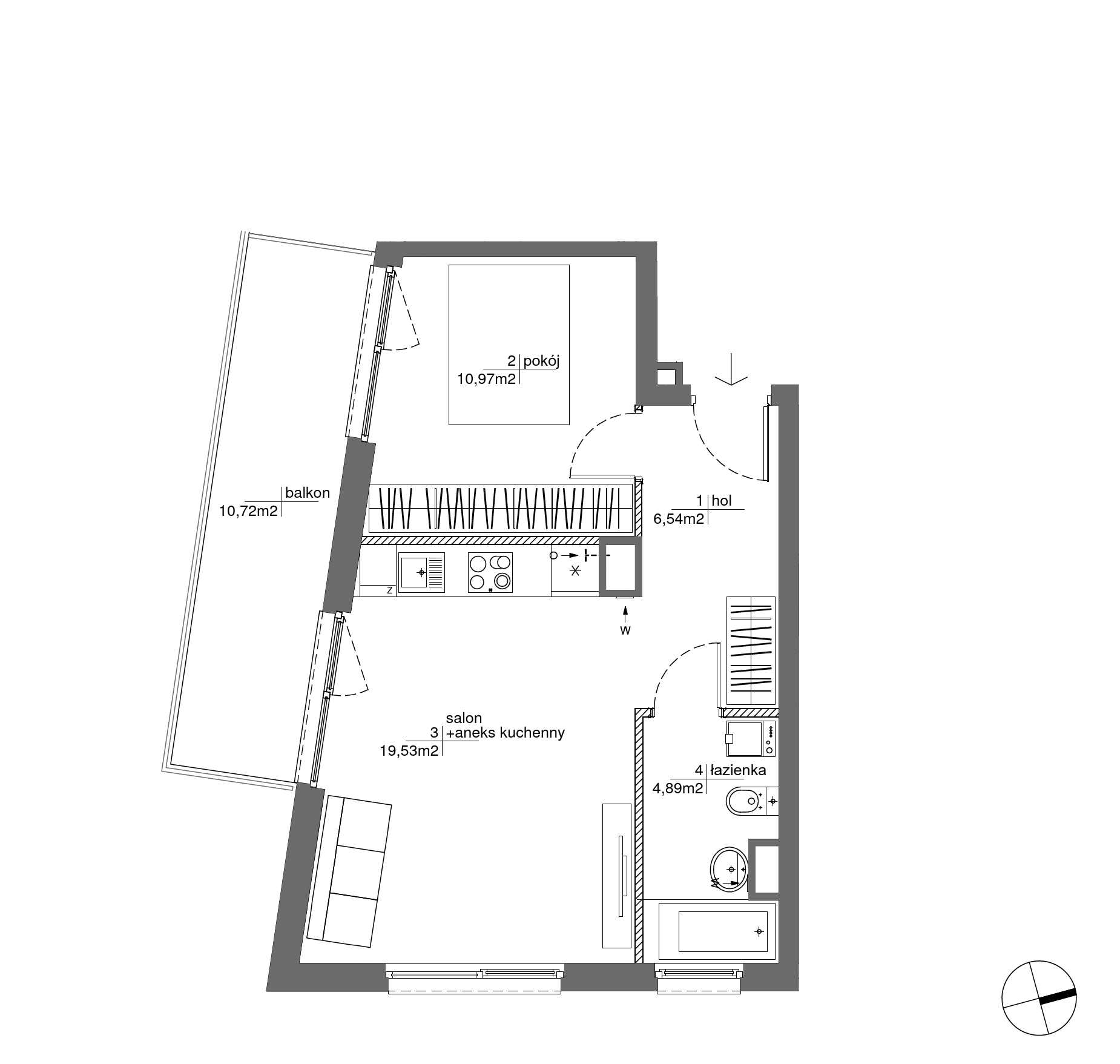 Plan 2 pok. 42m²
