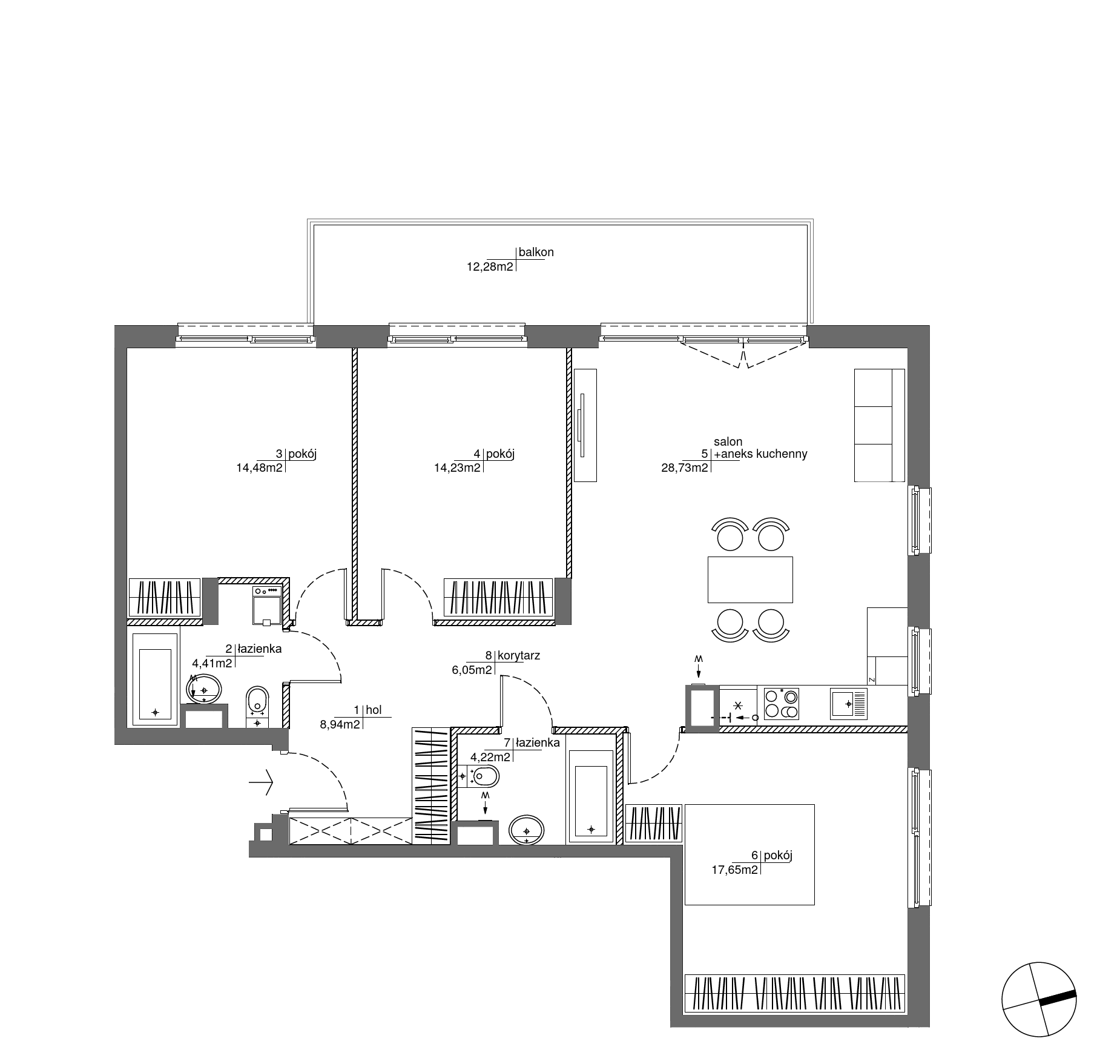 Plan 4 pok. 99m²