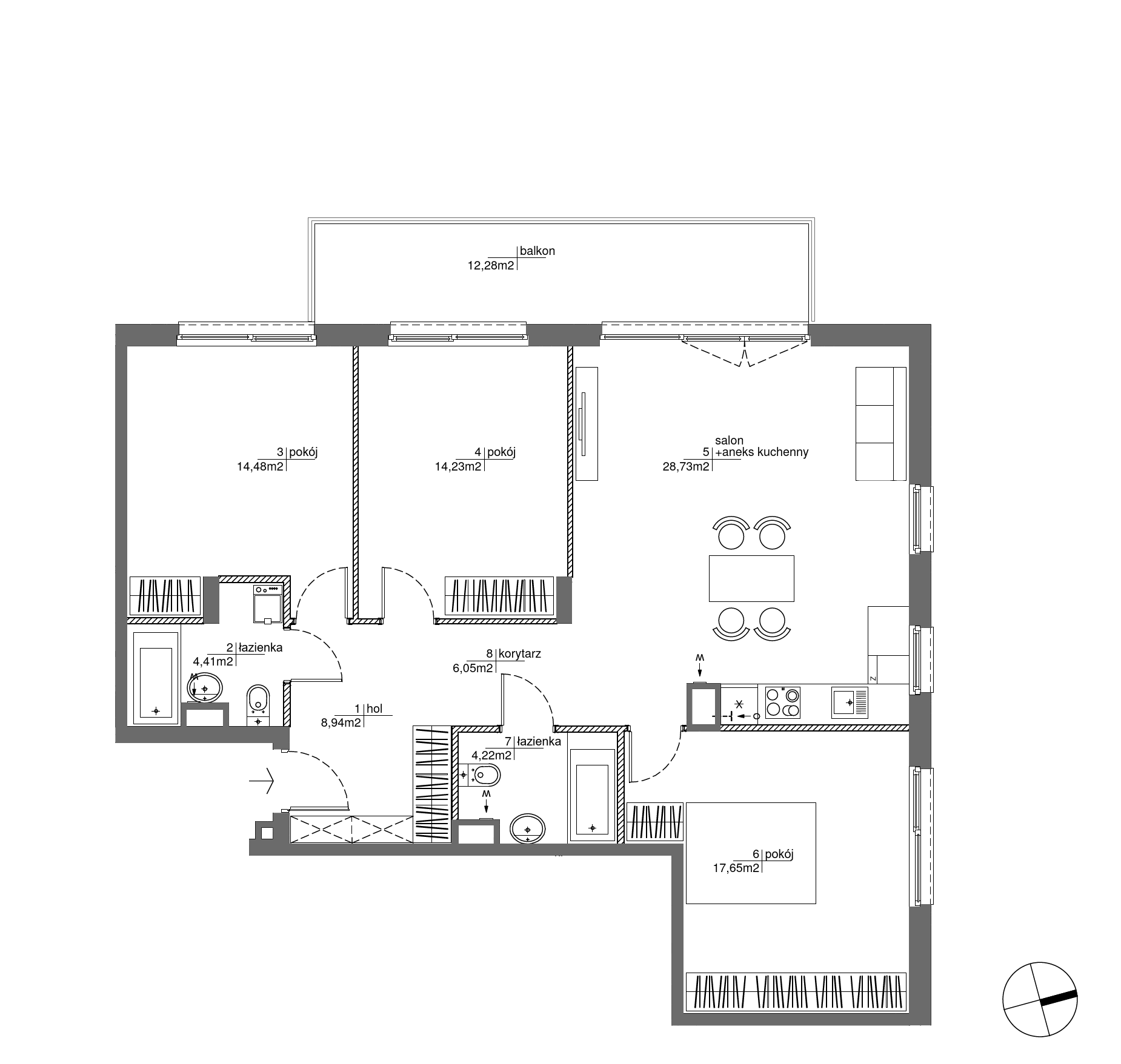 Plan 4 pok. 99m²