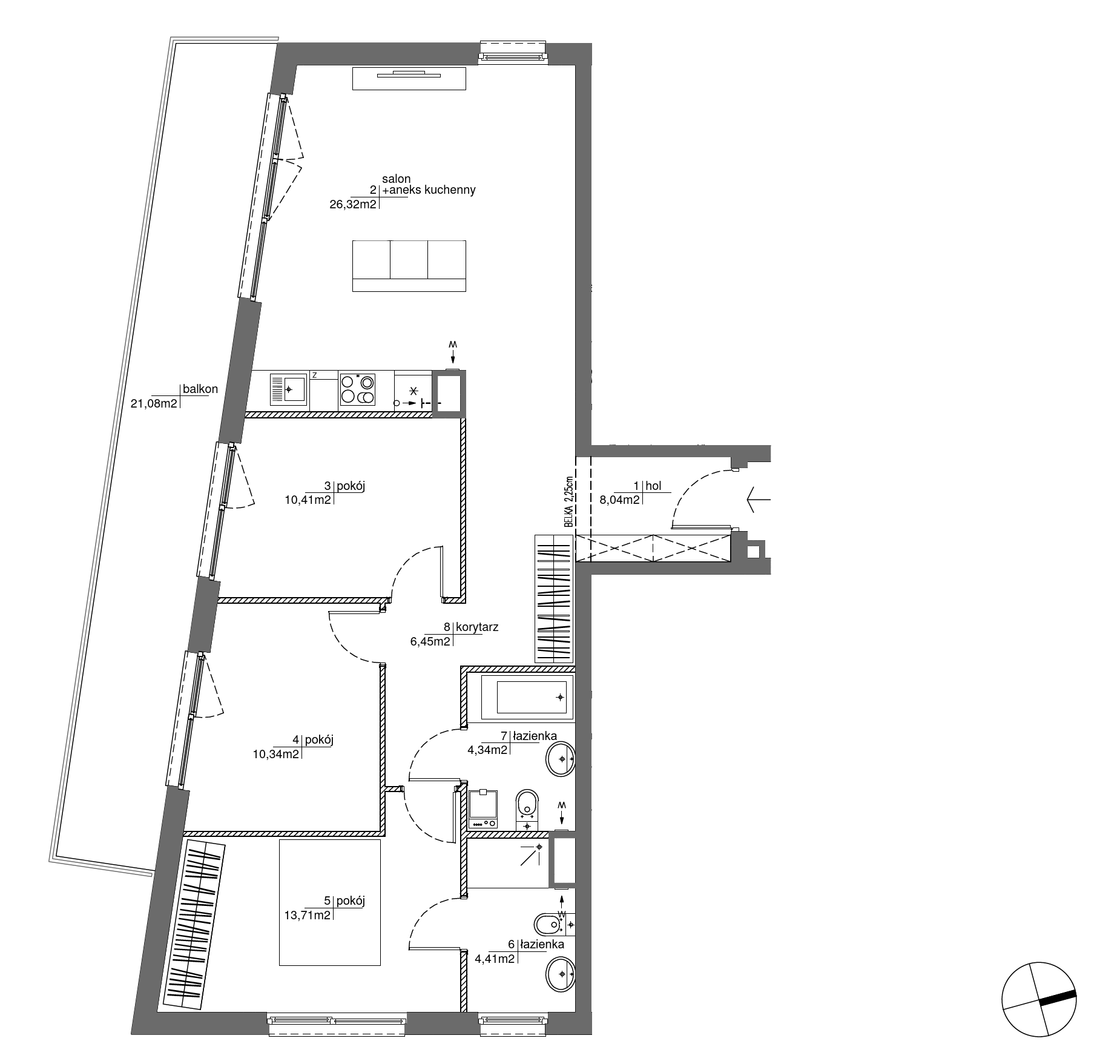 Plan 4 pok. 84m²
