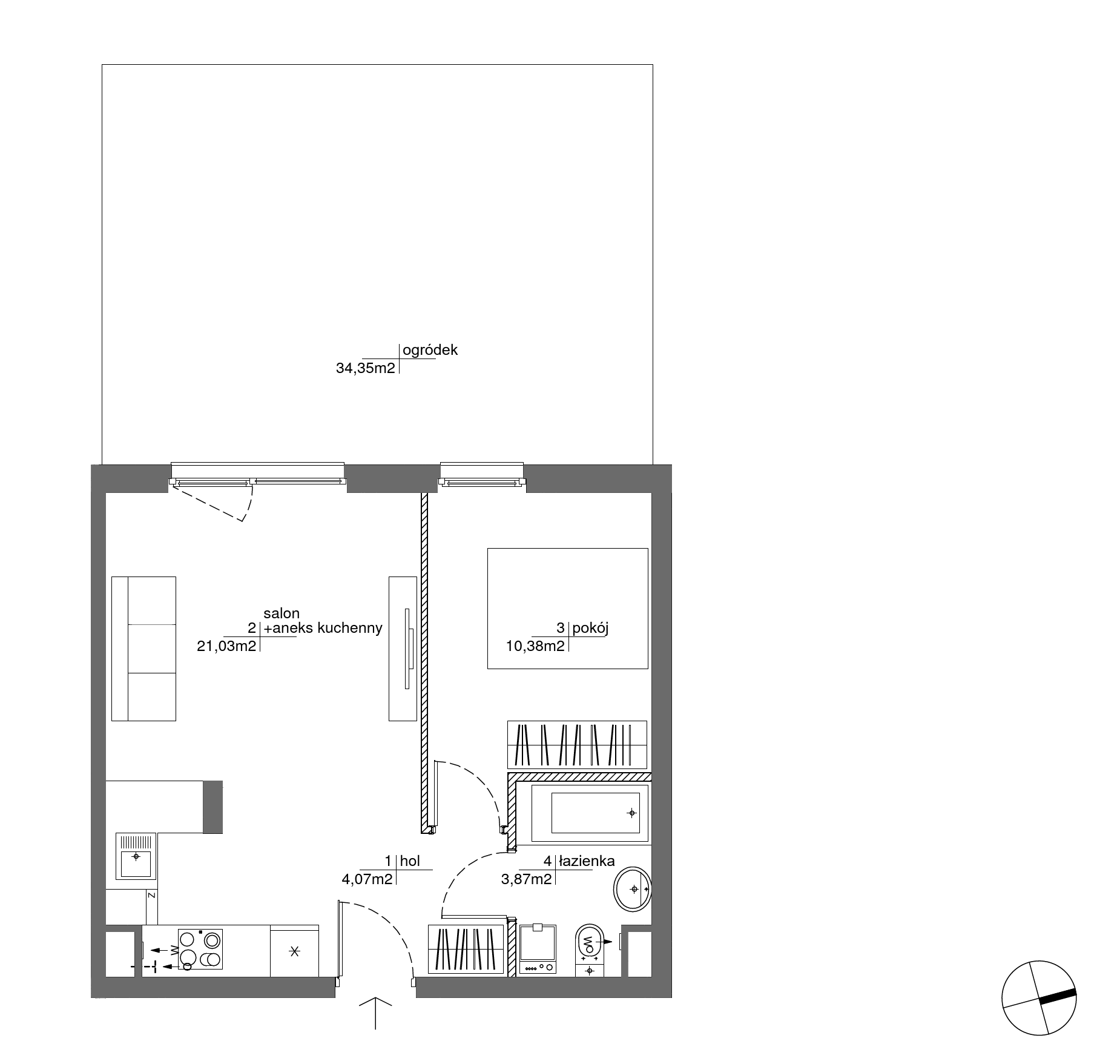 Plan 2 pok. 39m²