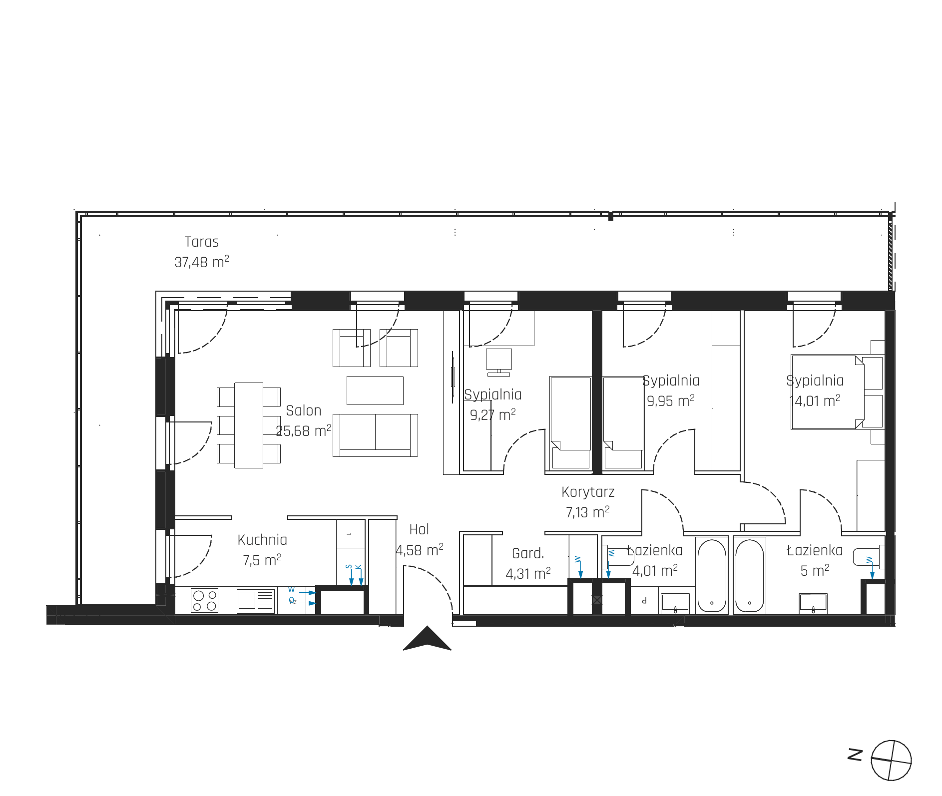 Plan 4 pok. 91m²