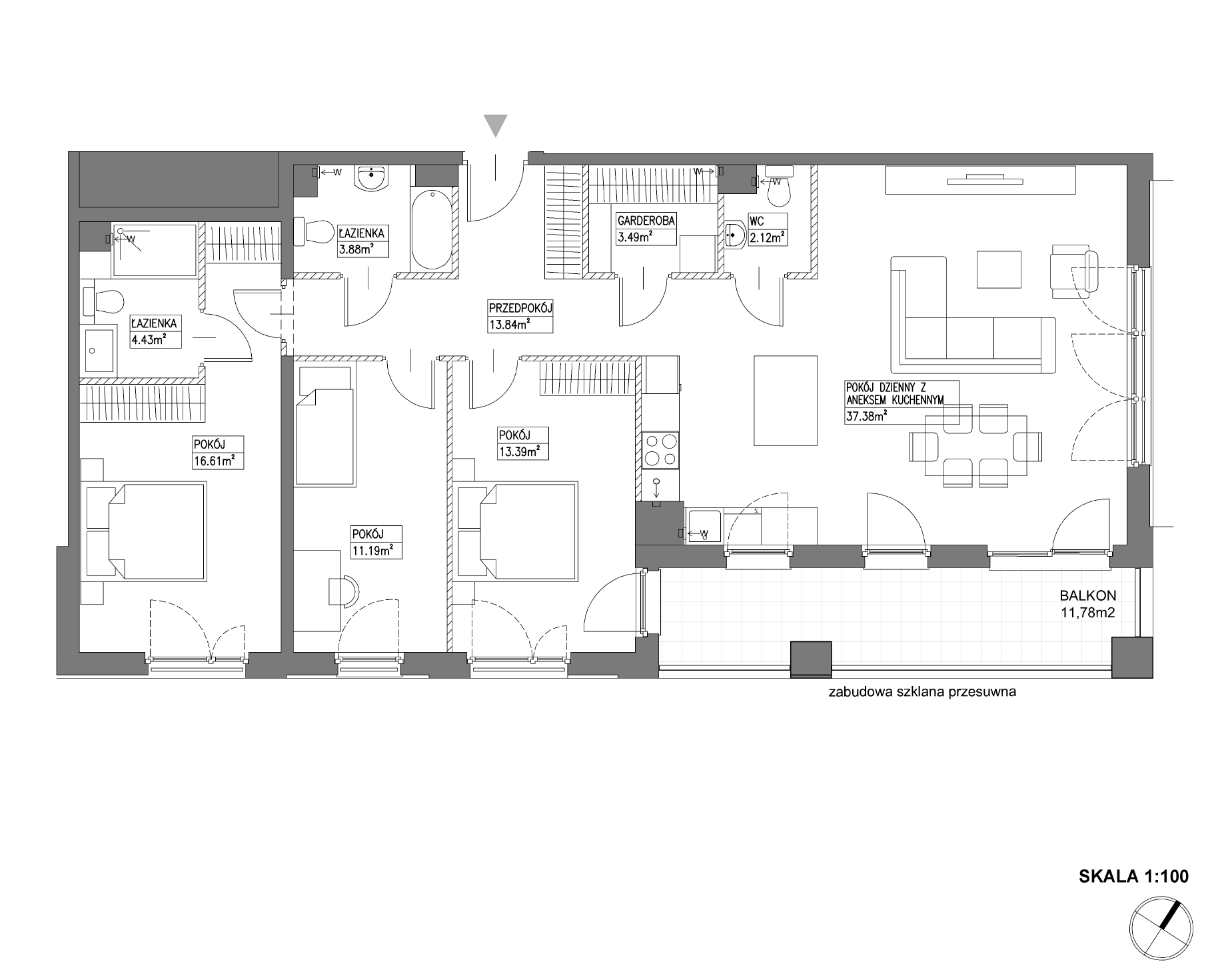 Plan 4 pok. 106m²