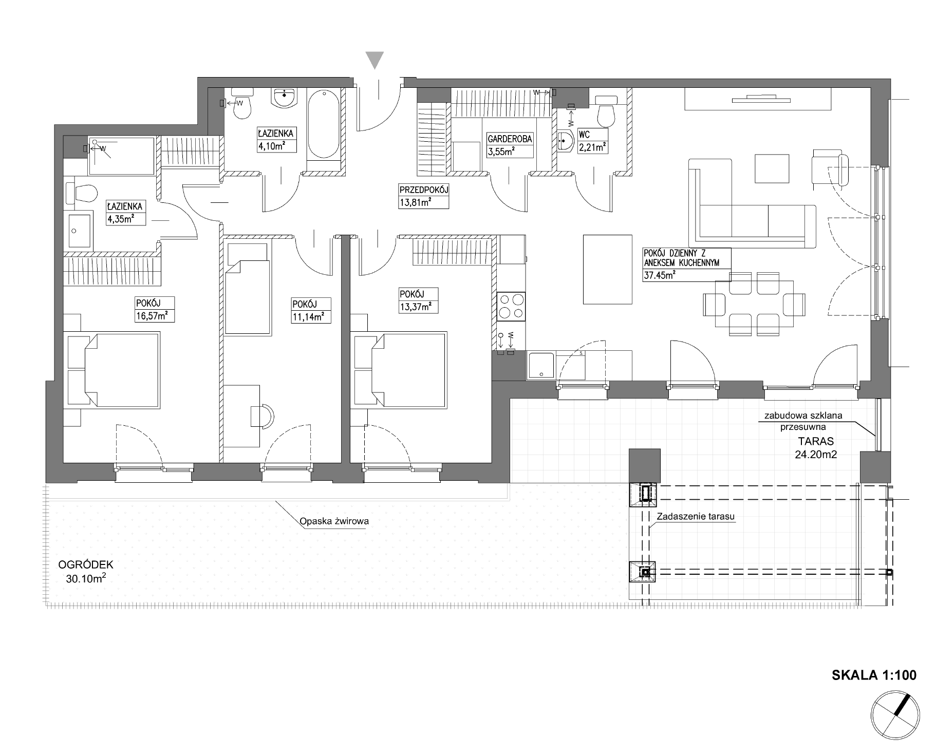 Plan 4 pok. 107m²