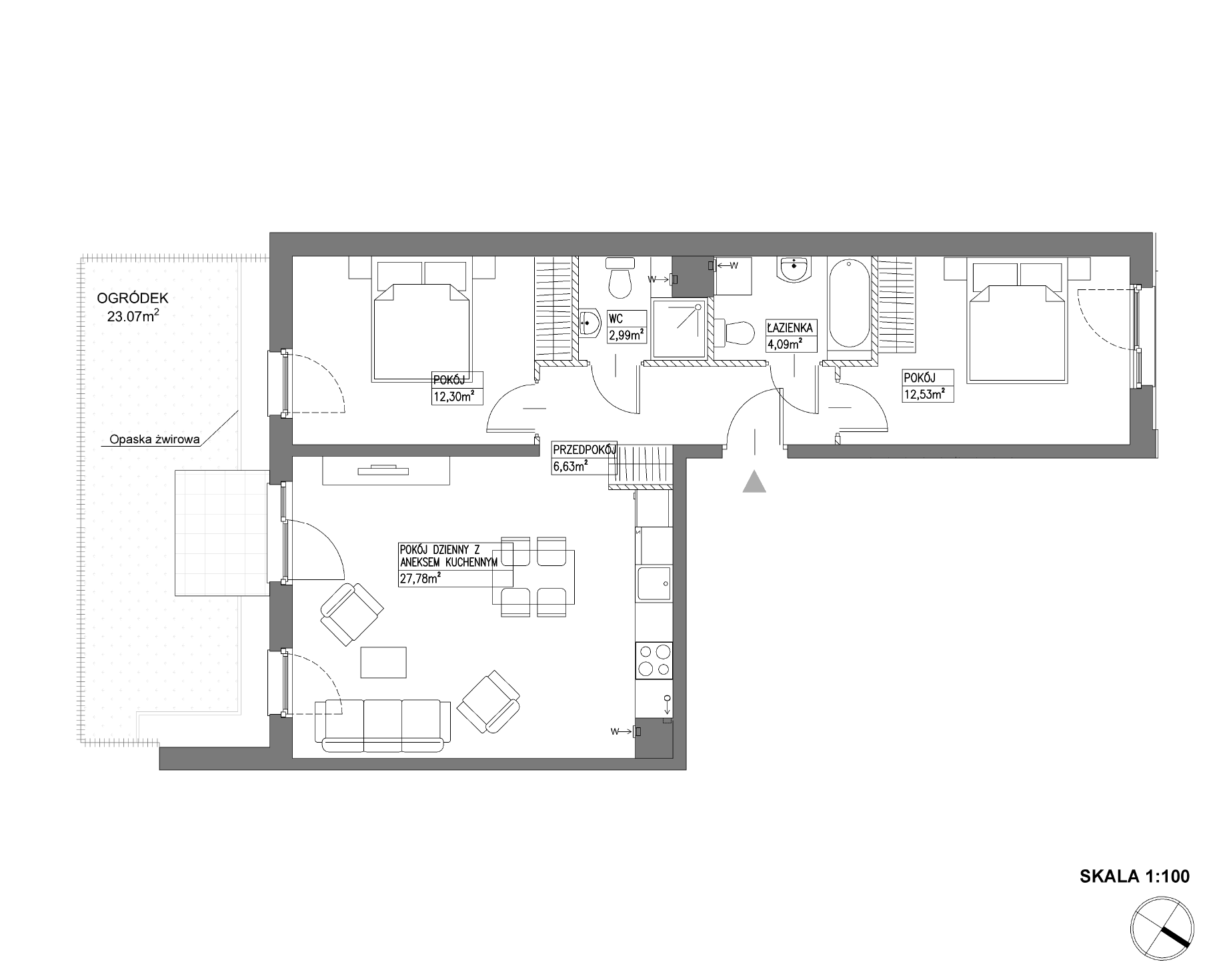 Plan 3 pok. 66m²