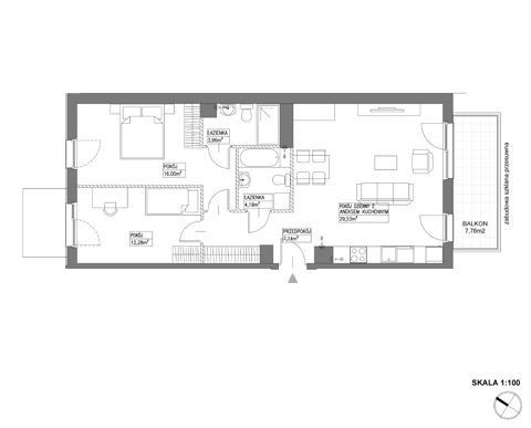 Plan 3 pok. 73m²