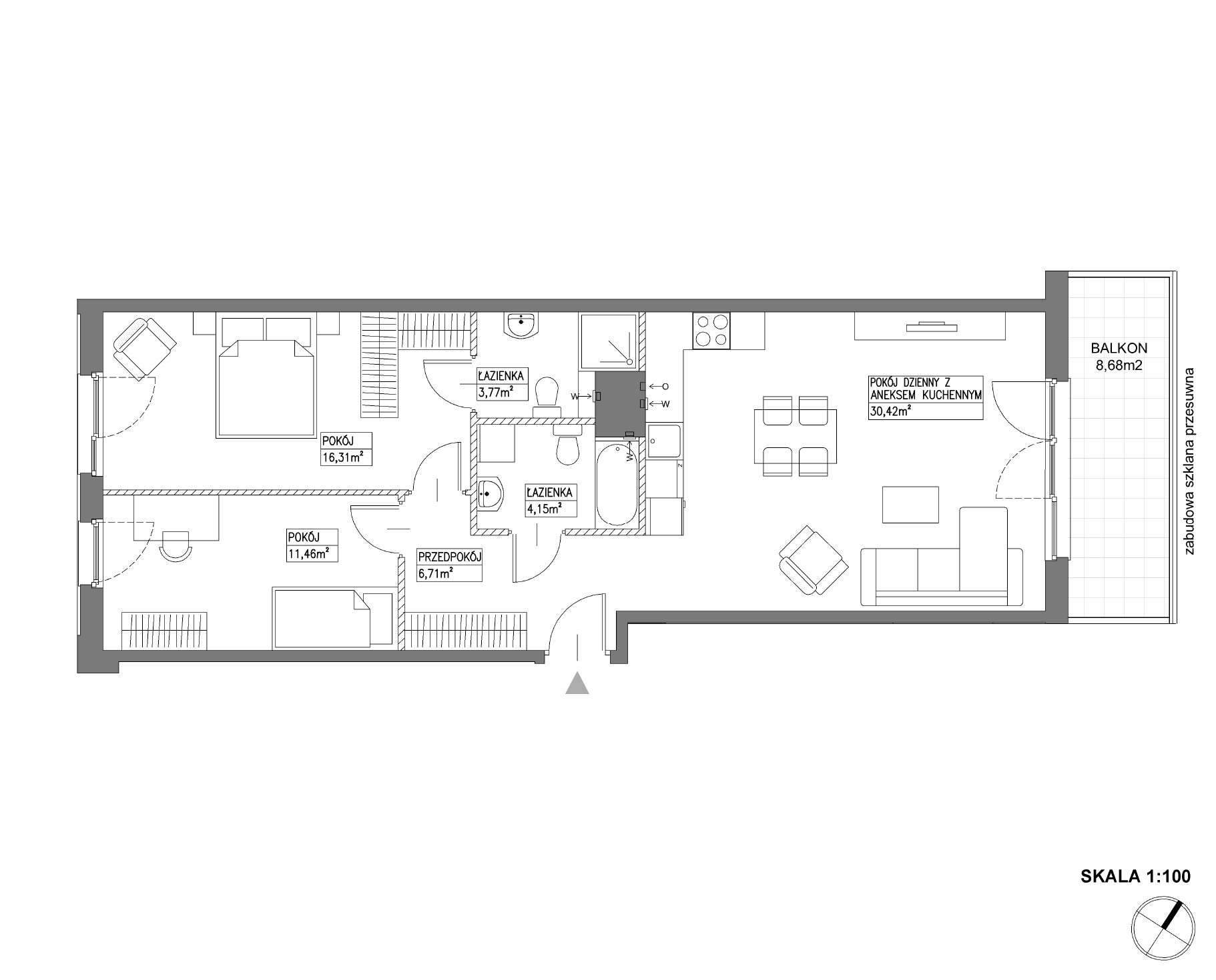 Plan 3 pok. 73m²