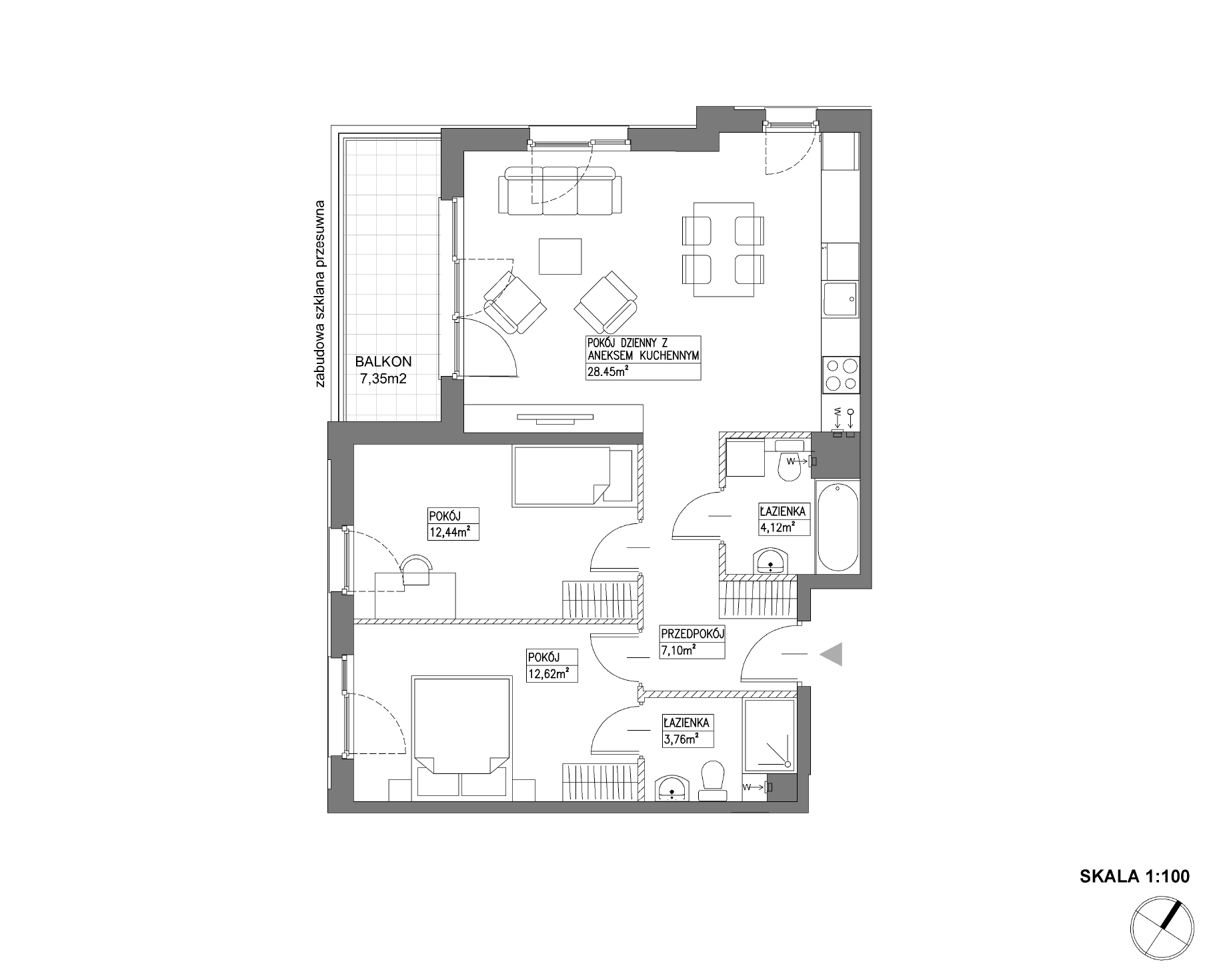 Plan 3 pok. 69m²