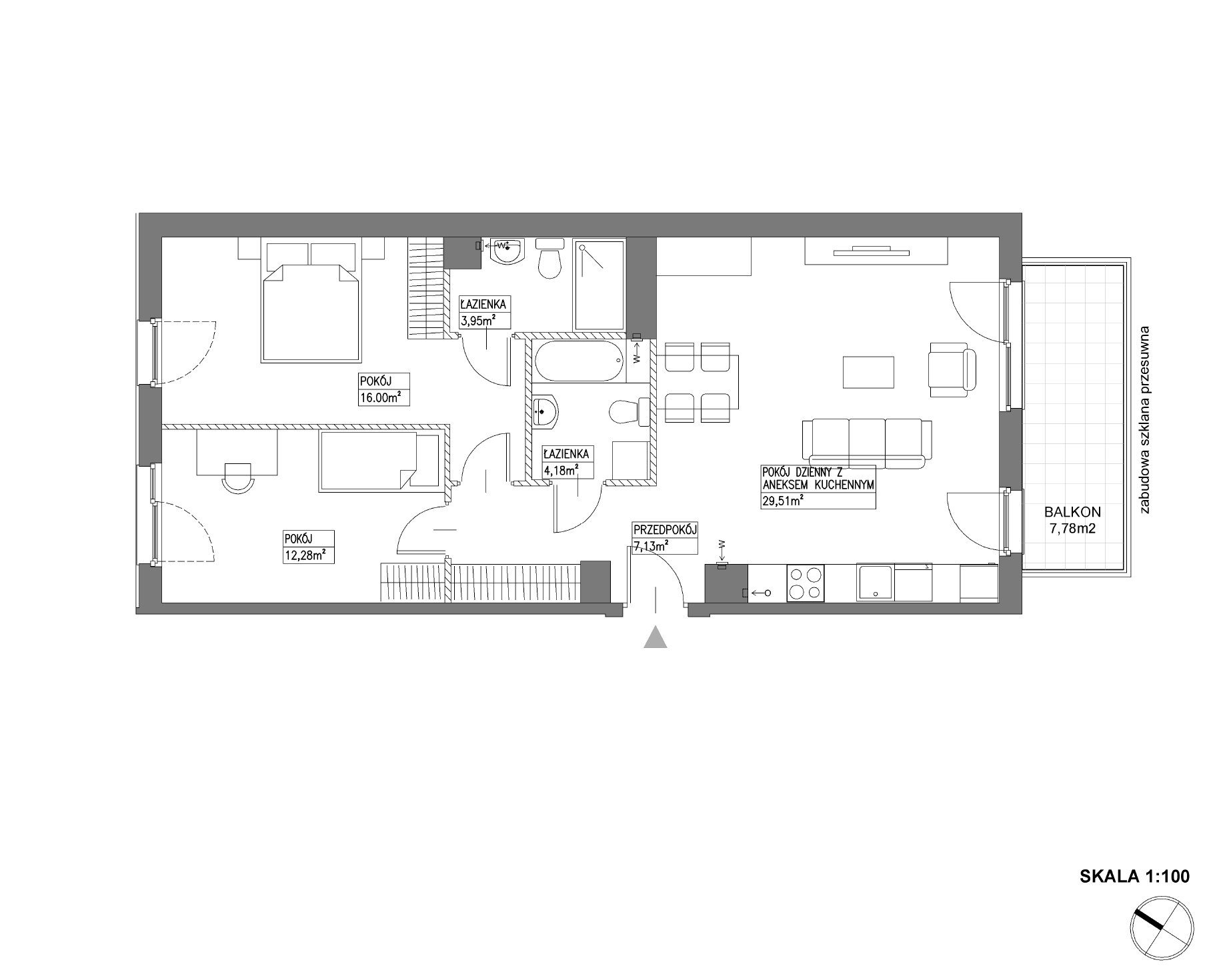 Plan 3 pok. 73m²
