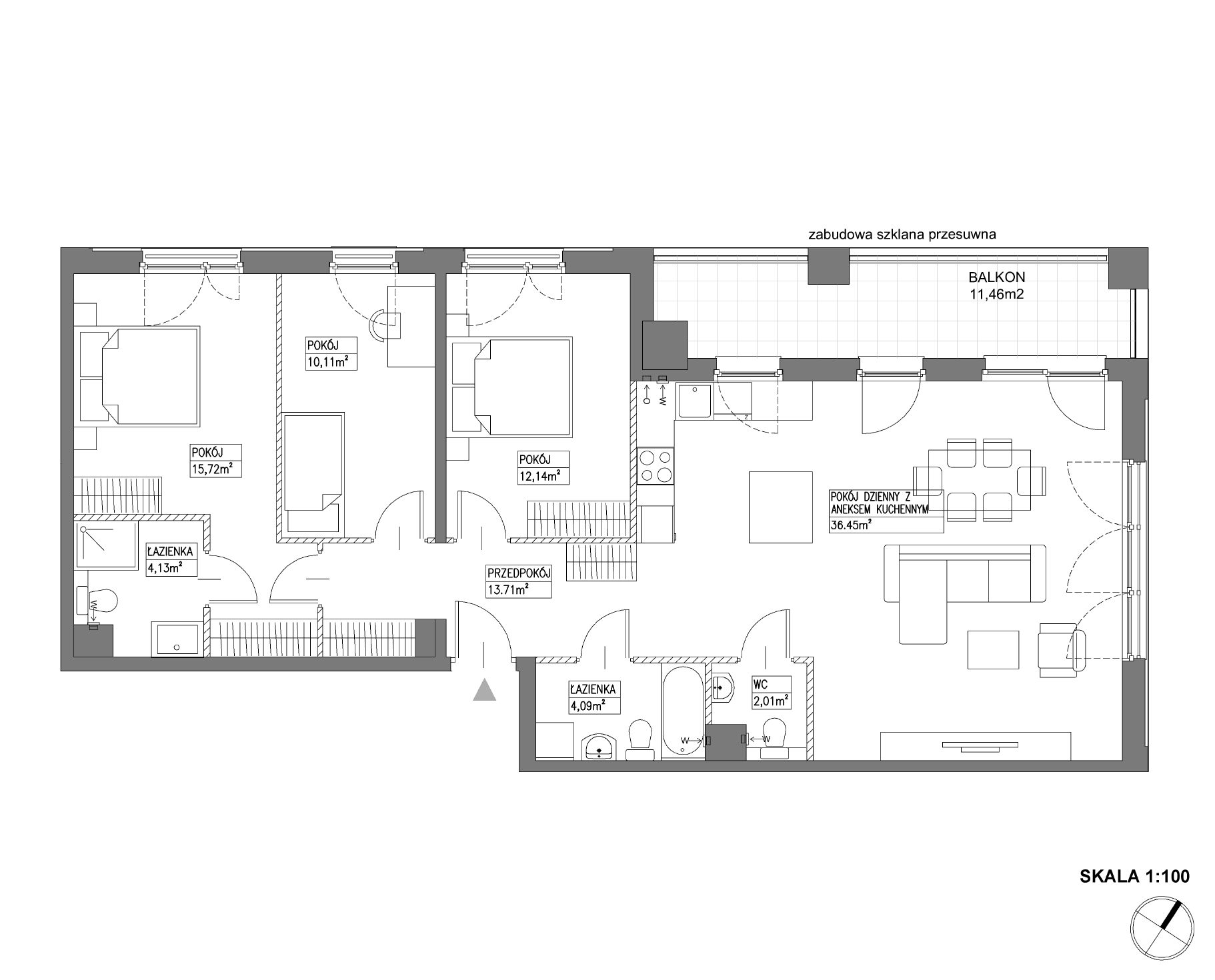 Plan 4 pok. 98m²