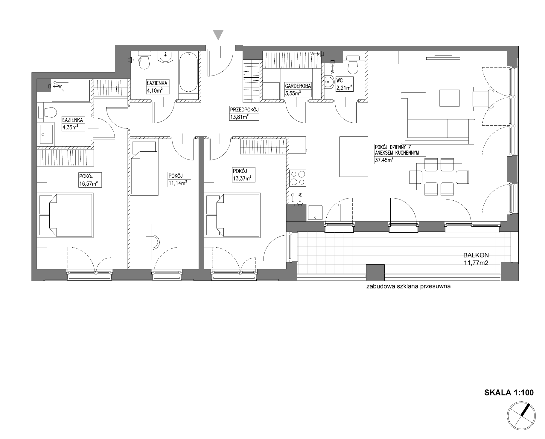 Plan 4 pok. 107m²