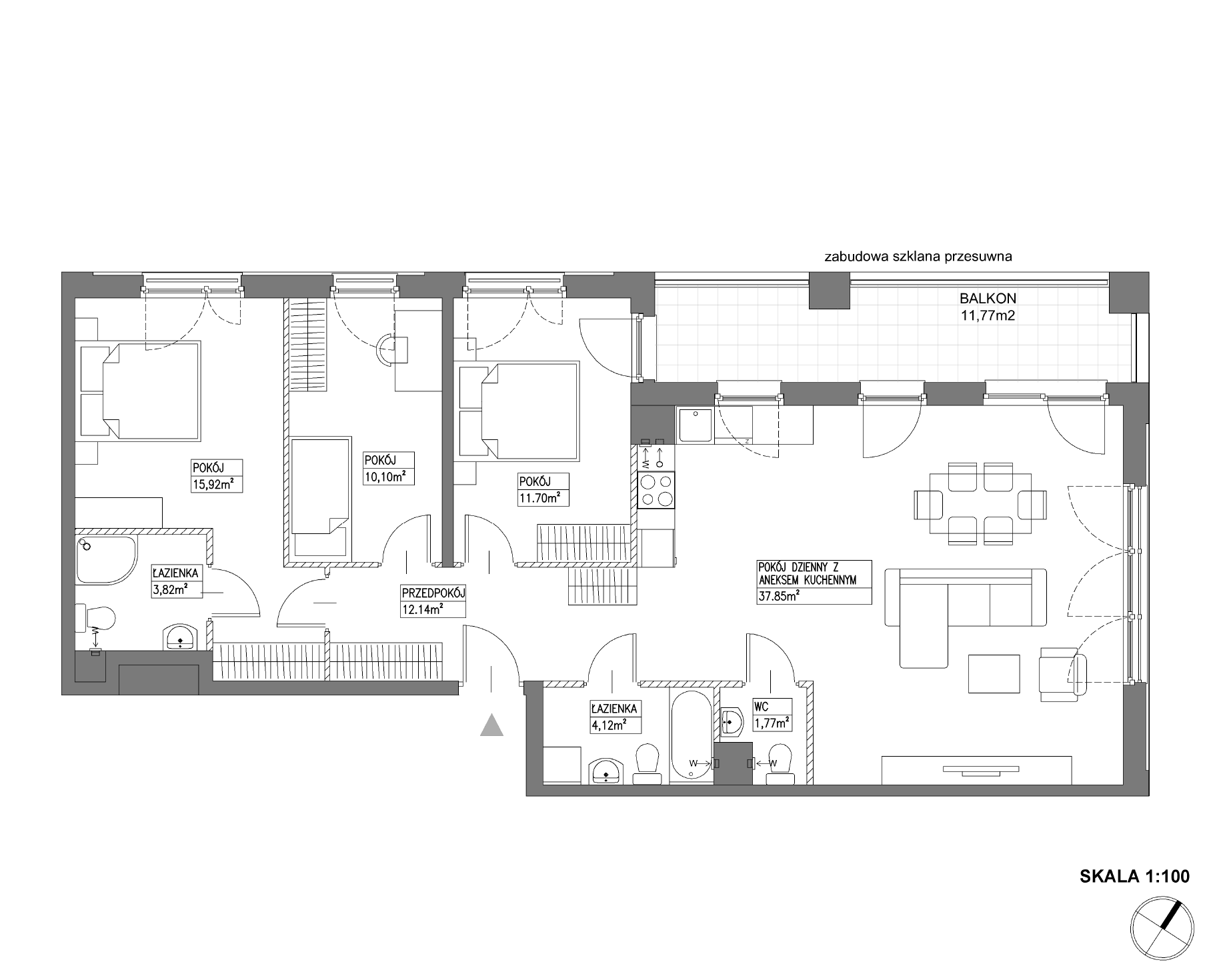 Plan 4 pok. 97m²
