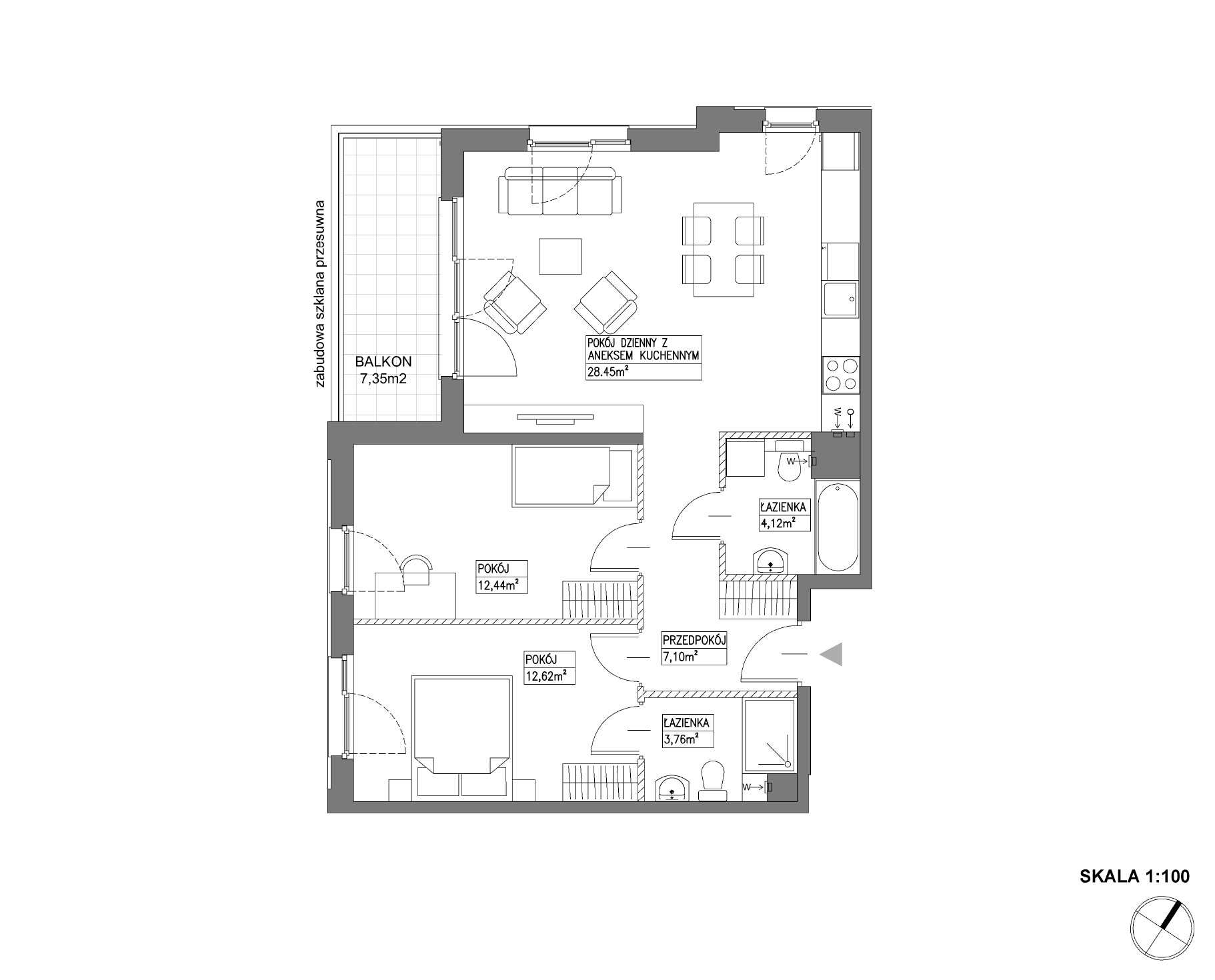 Plan 3 pok. 69m²