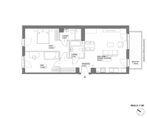 Plan 3 pok. 73m²
