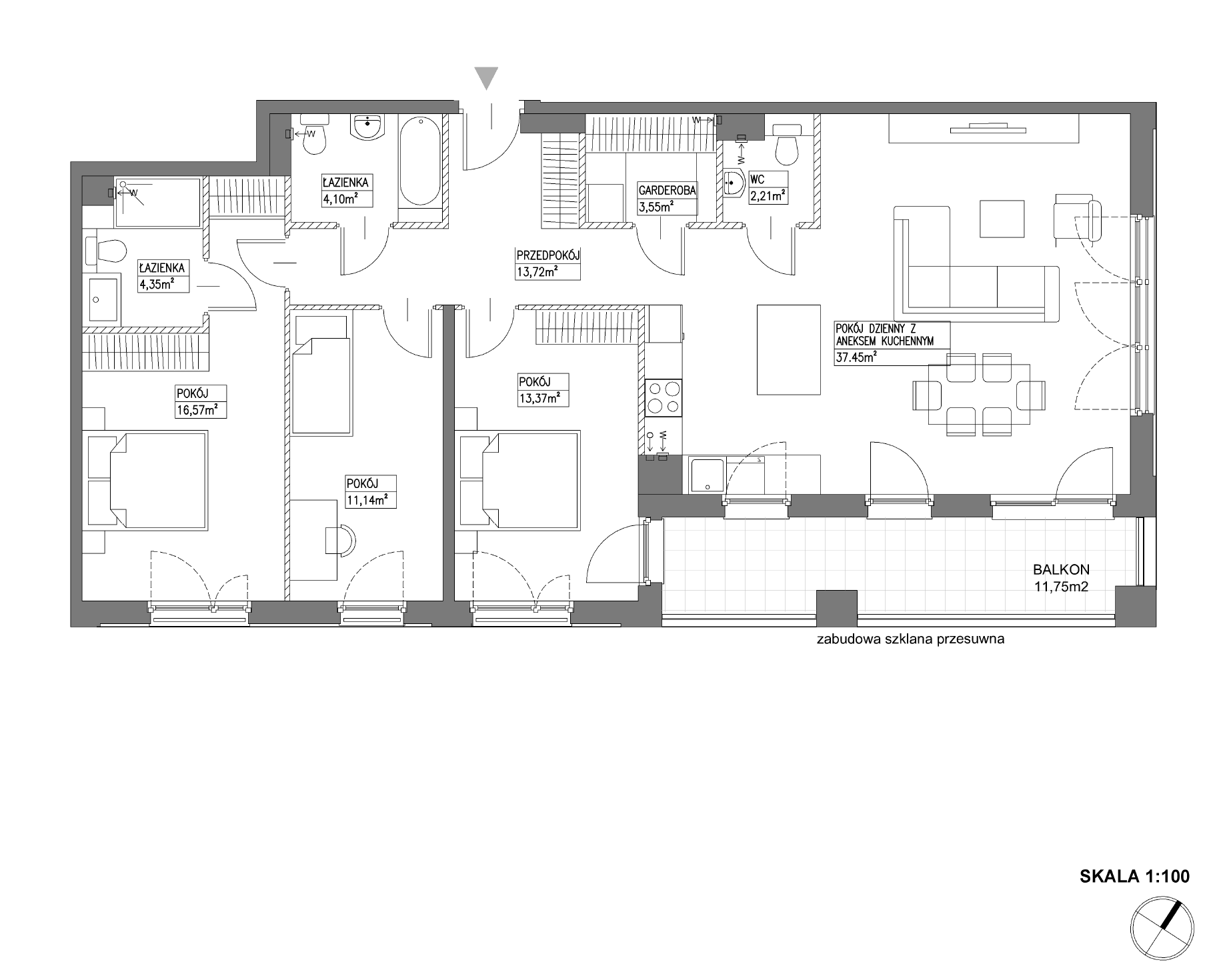 Plan 4 pok. 106m²
