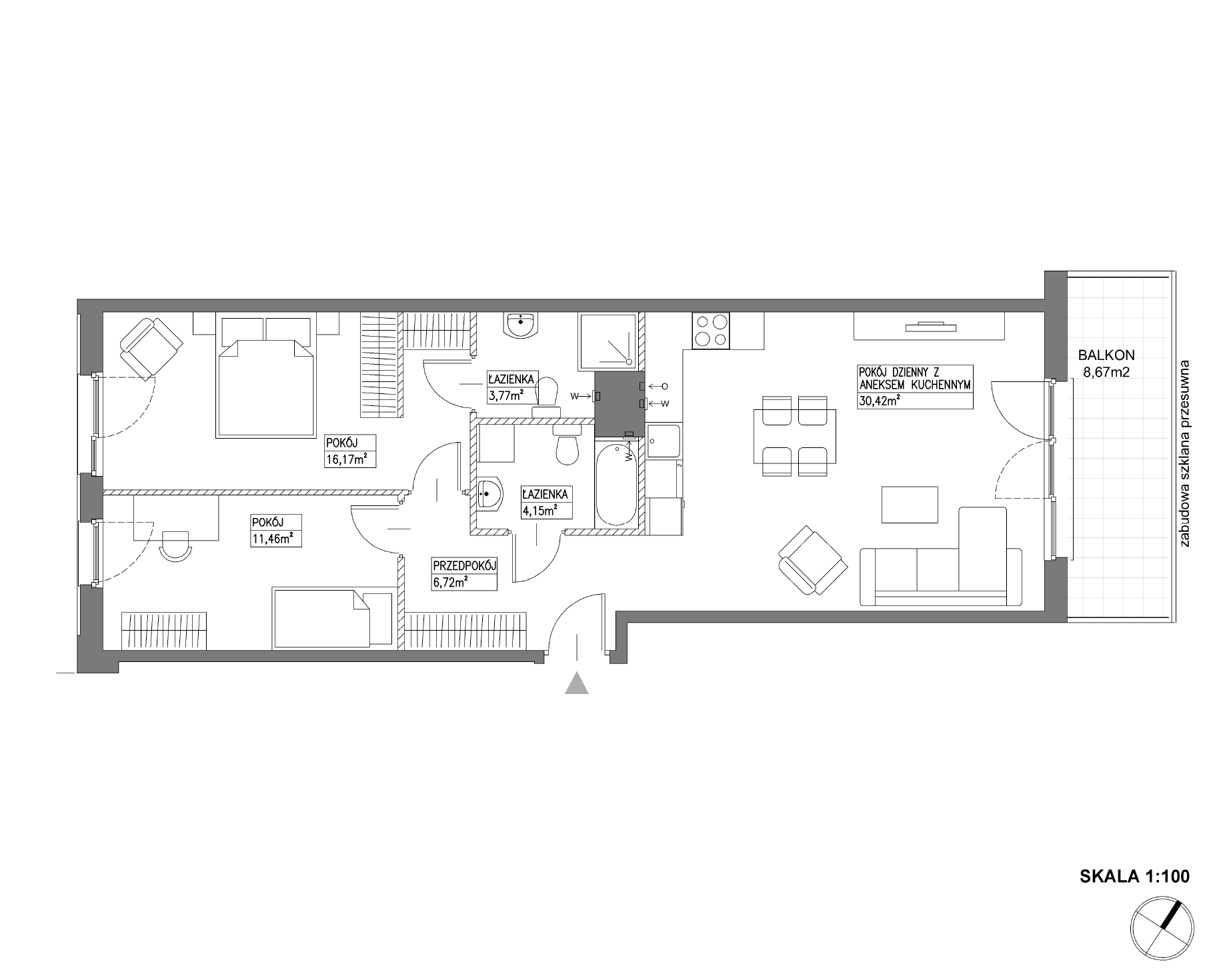 Plan 3 pok. 73m²