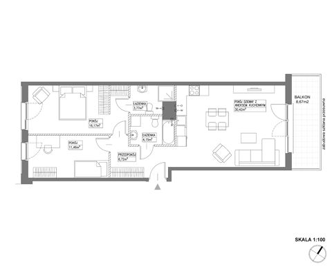 Plan 3 pok. 73m²