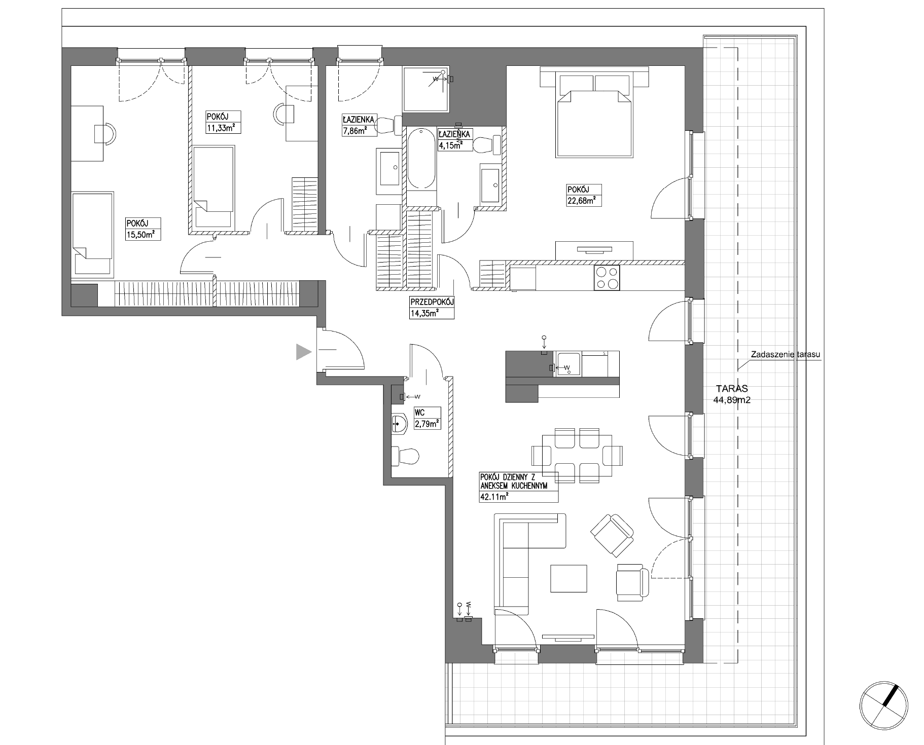 Plan 4 pok. 121m²