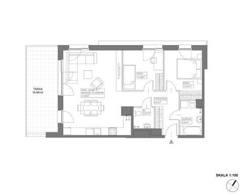 Plan 3 pok. 70m²