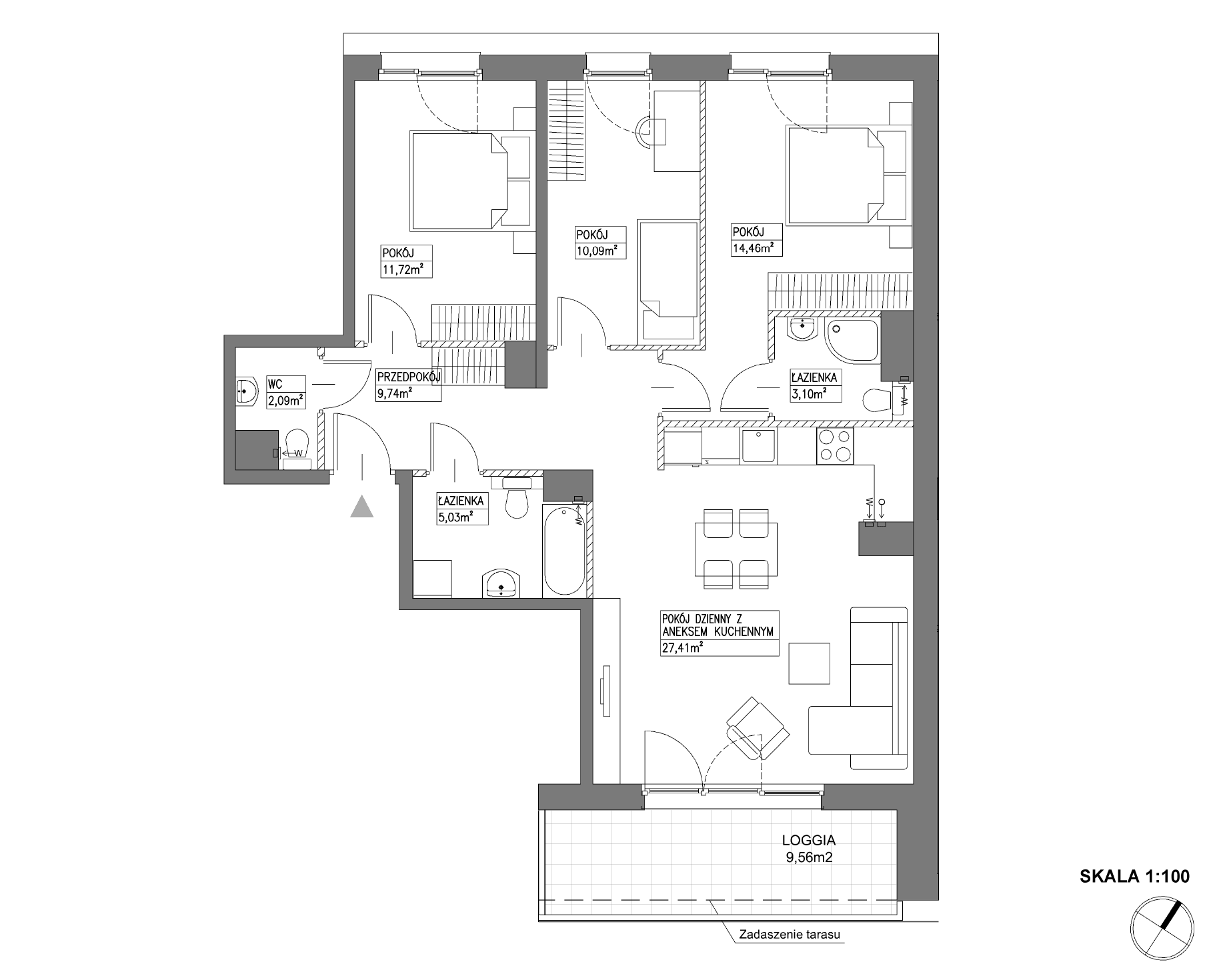 Plan 4 pok. 84m²