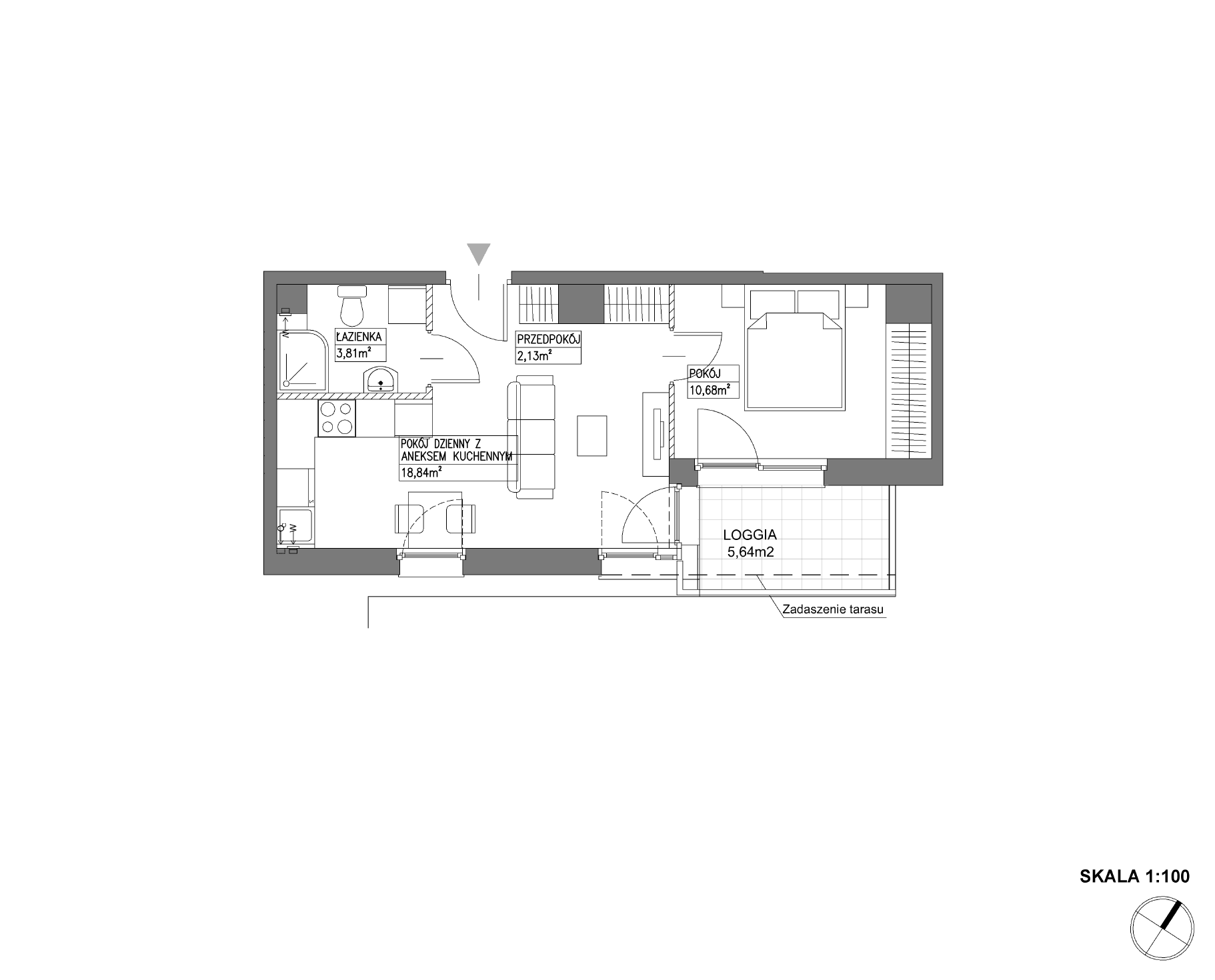 Plan 2 pok. 35m²
