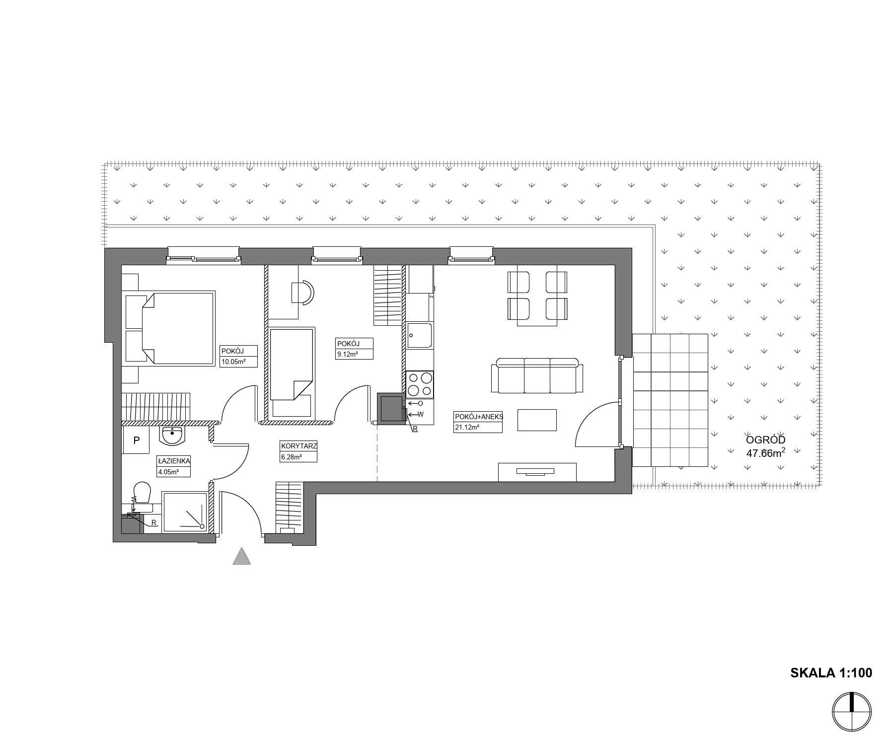 Plan 3 pok. 51m²