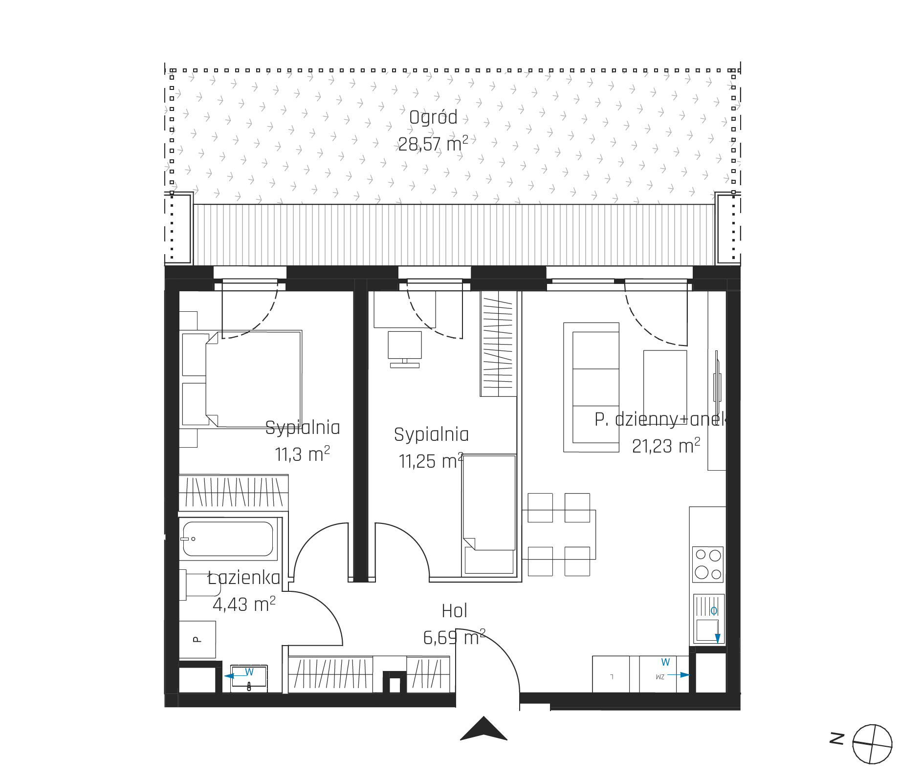 Plan 3 pok. 55m²