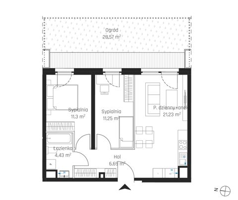 Plan 3 pok. 55m²
