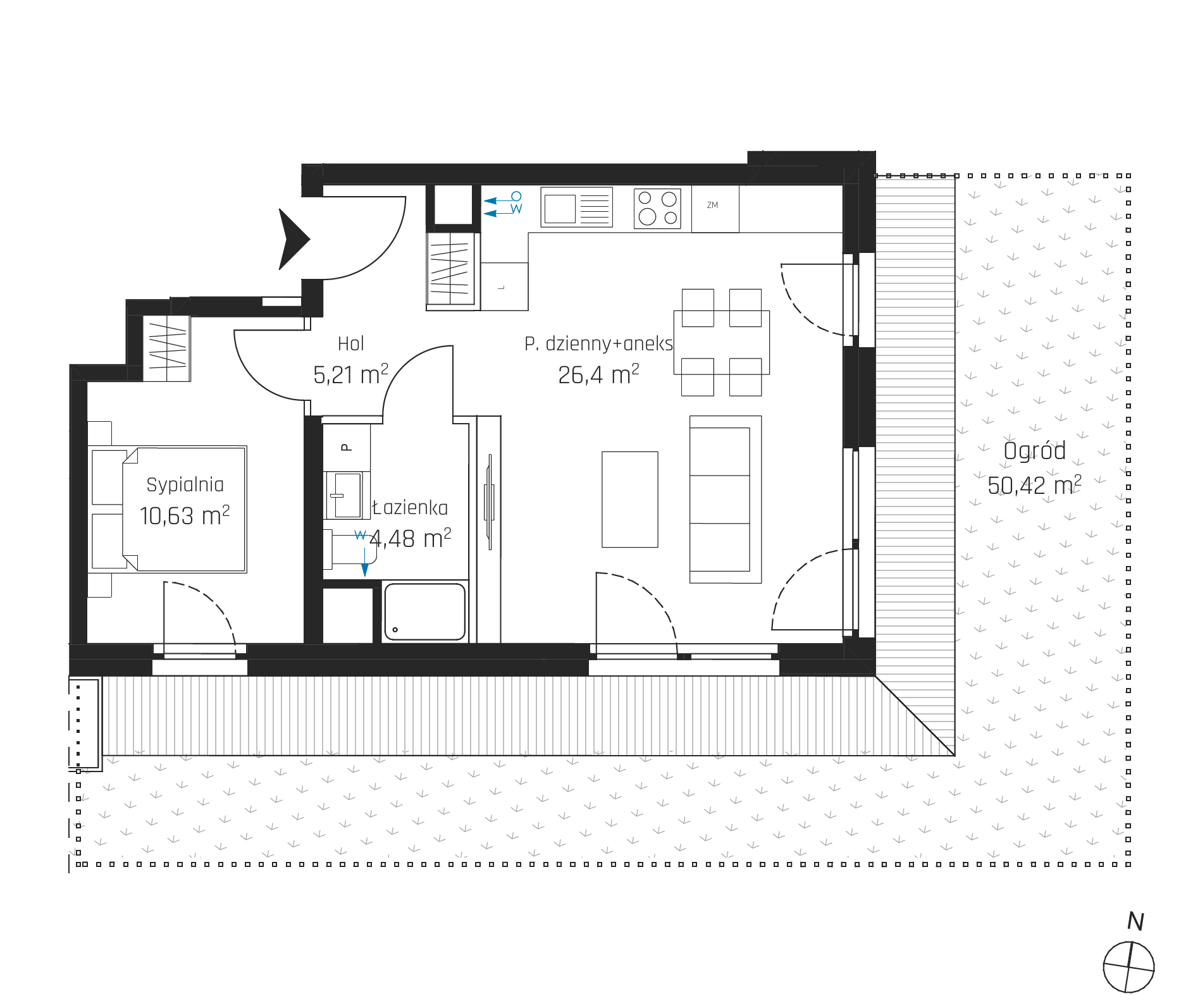 Plan 2 pok. 47m²