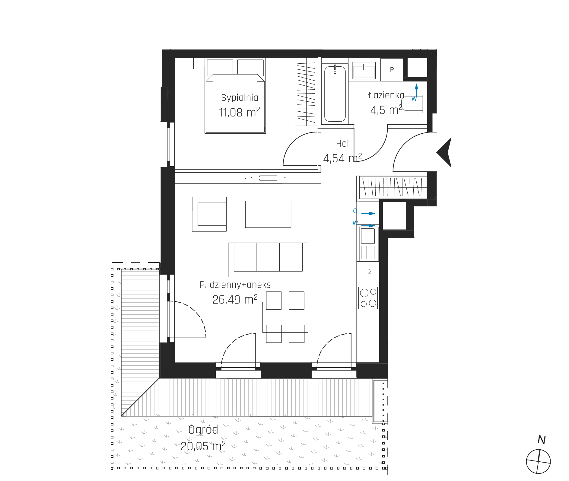 Plan 2 pok. 47m²