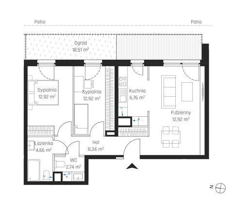 Plan 3 pok. 67m²