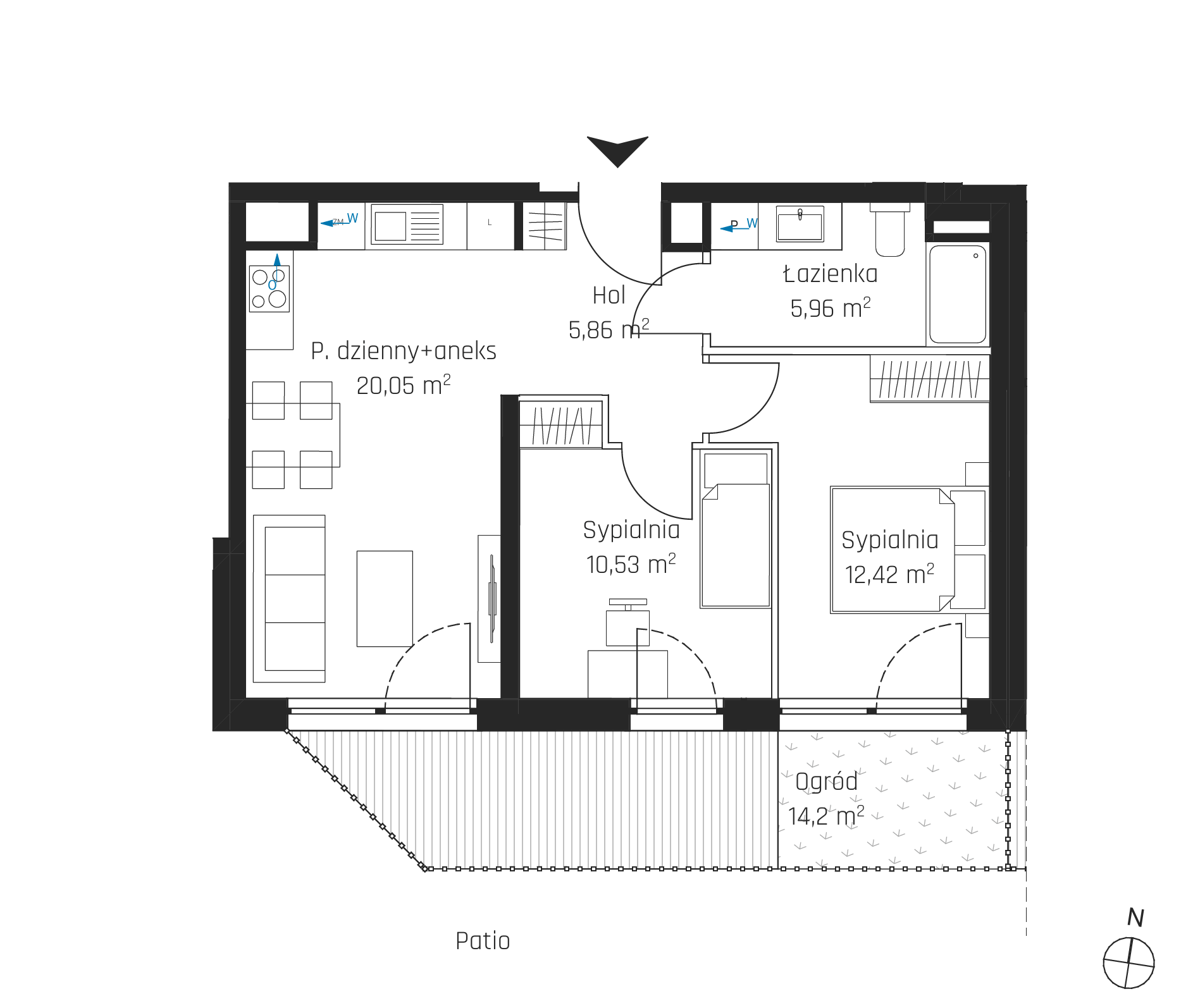 Plan 3 pok. 55m²