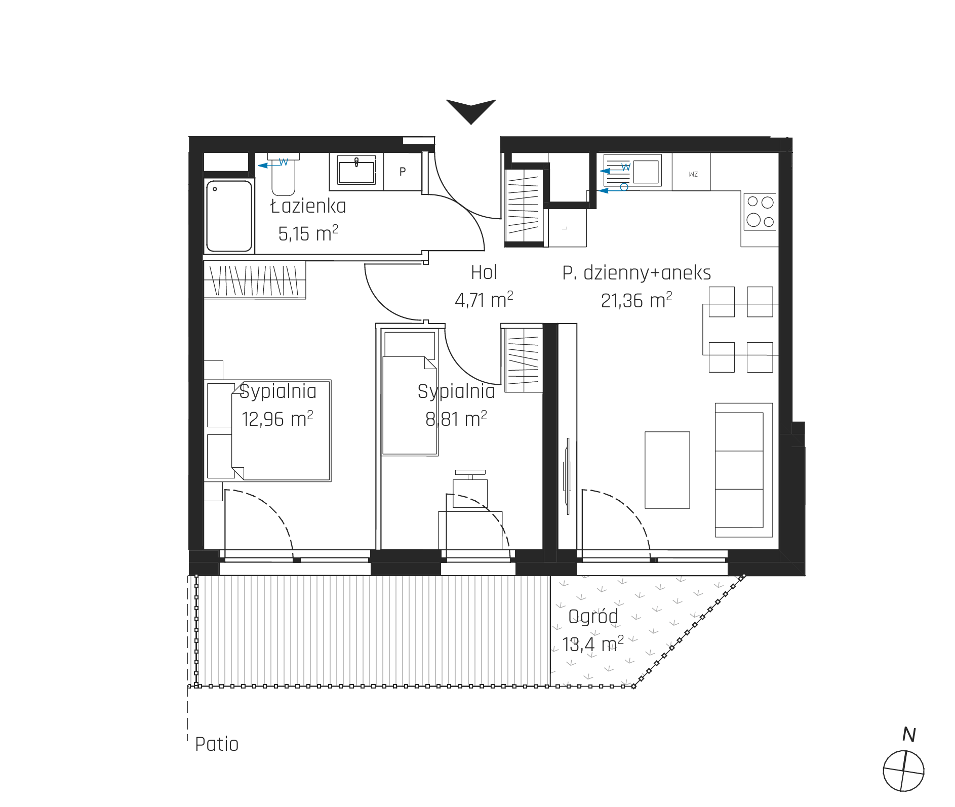 Plan 3 pok. 53m²