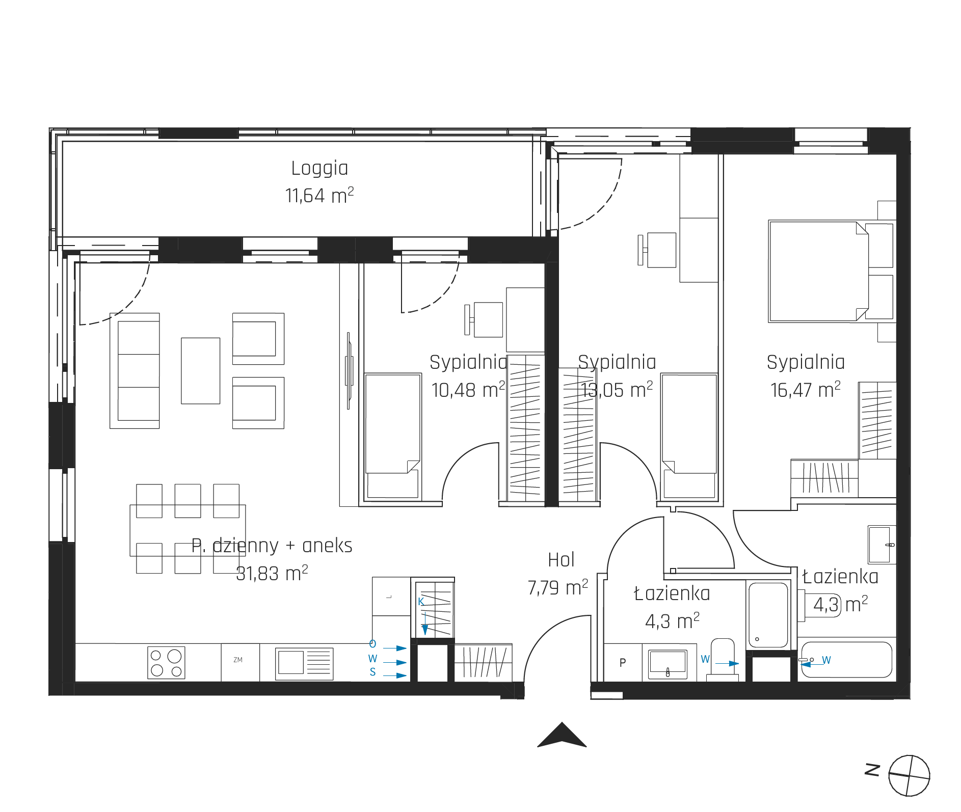 Plan 4 pok. 89m²