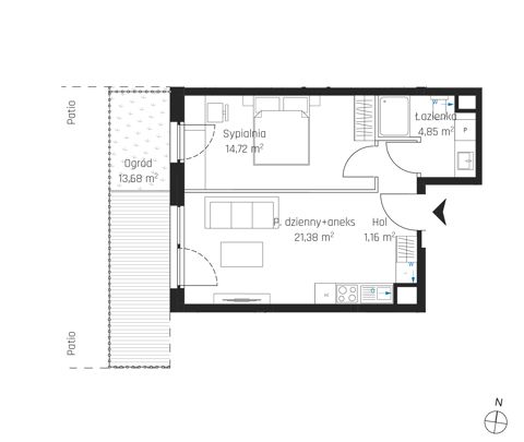 Plan 2 pok. 42m²
