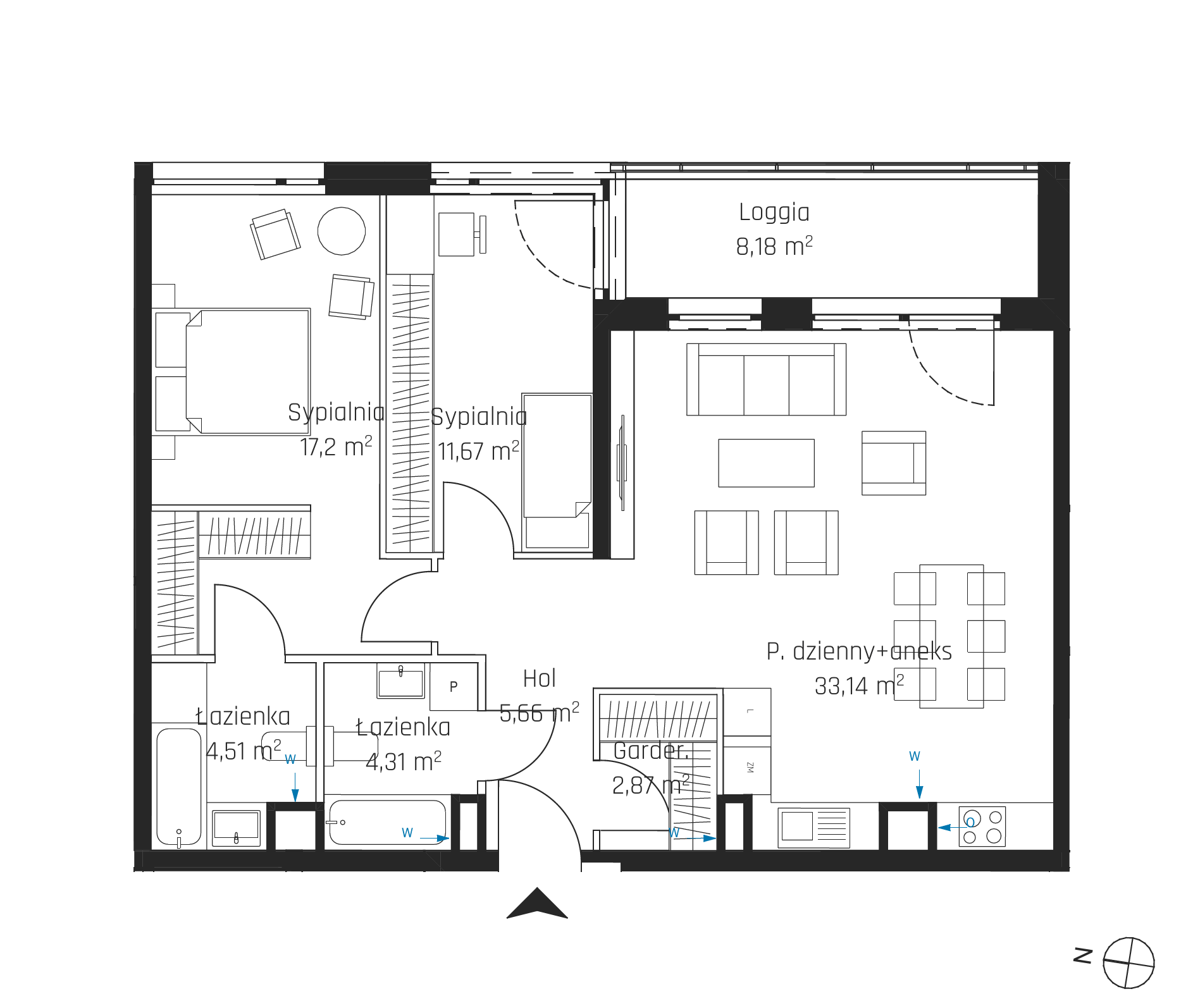 Plan 3 pok. 79m²