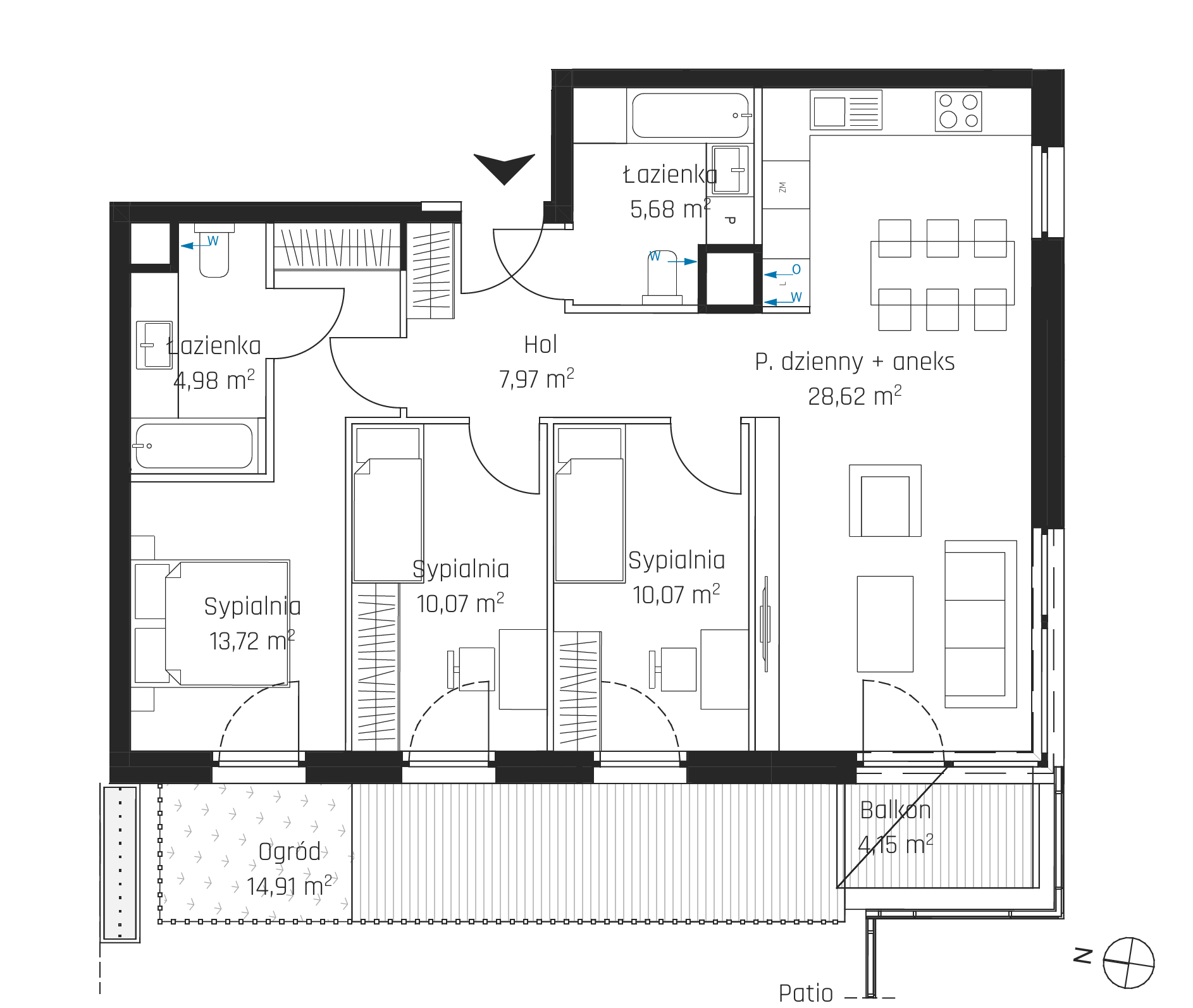 Plan 4 pok. 81m²