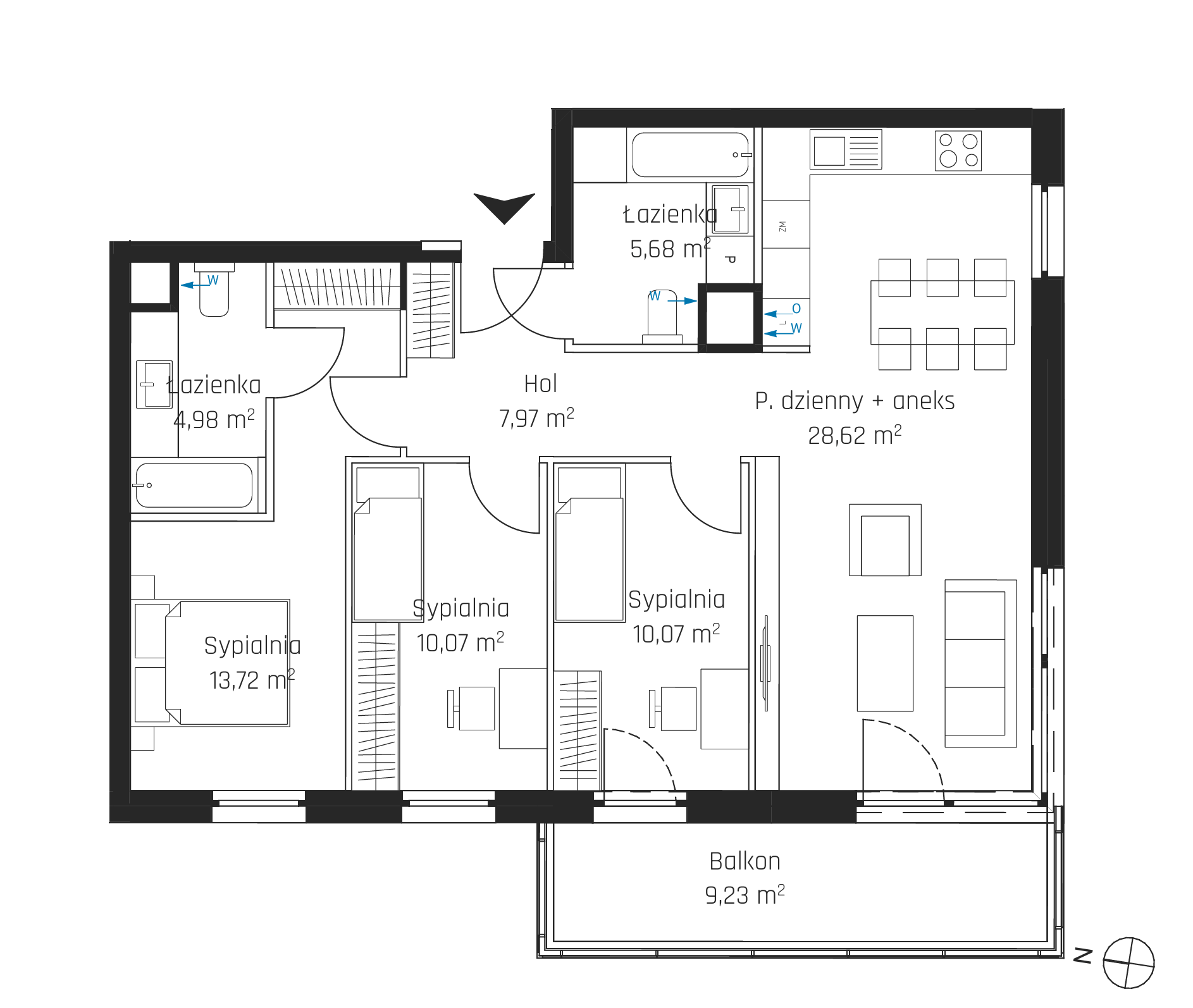 Plan 4 pok. 81m²