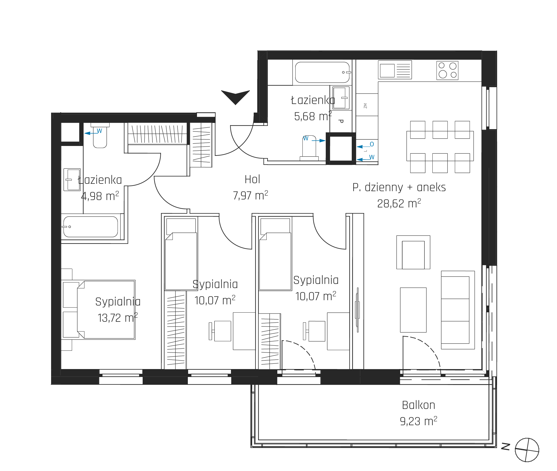 Plan 4 pok. 81m²