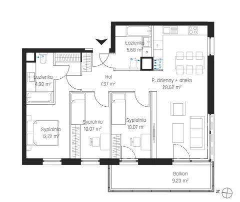 Plan 4 pok. 81m²