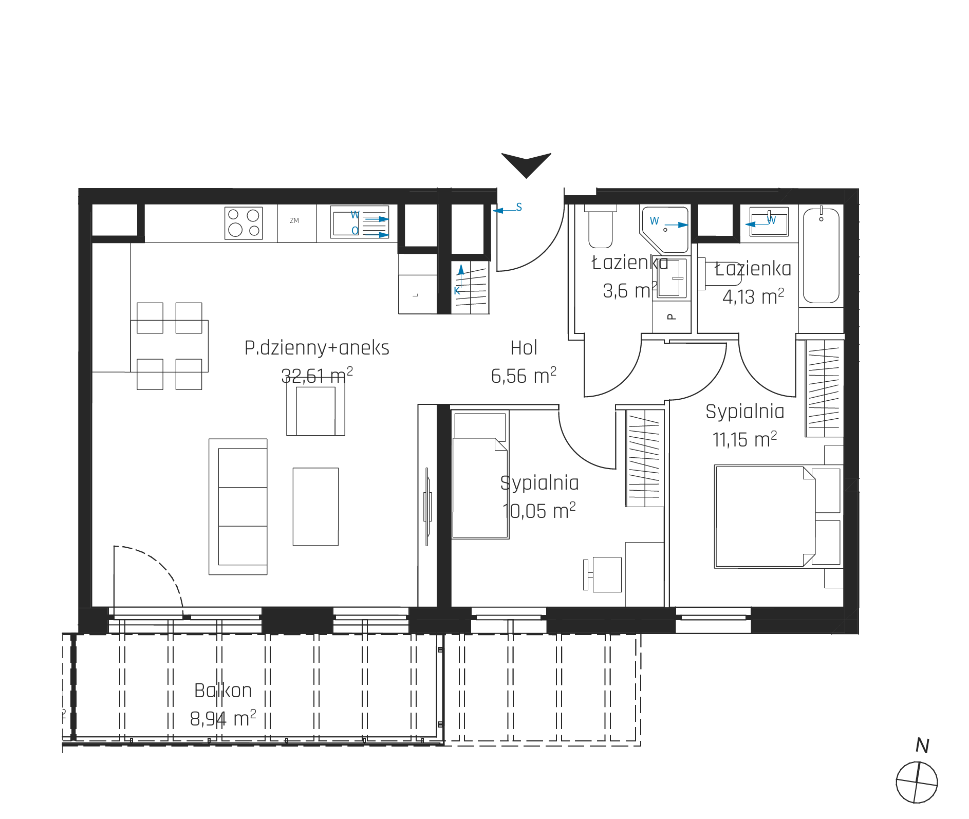Plan 3 pok. 68m²