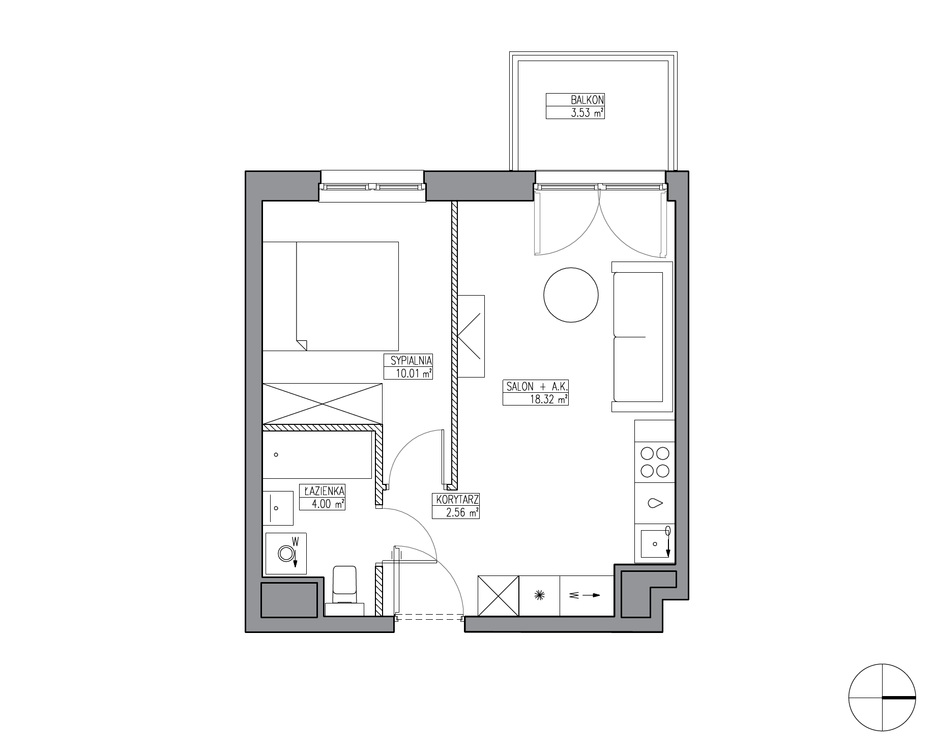 Plan 2 pok. 35m²