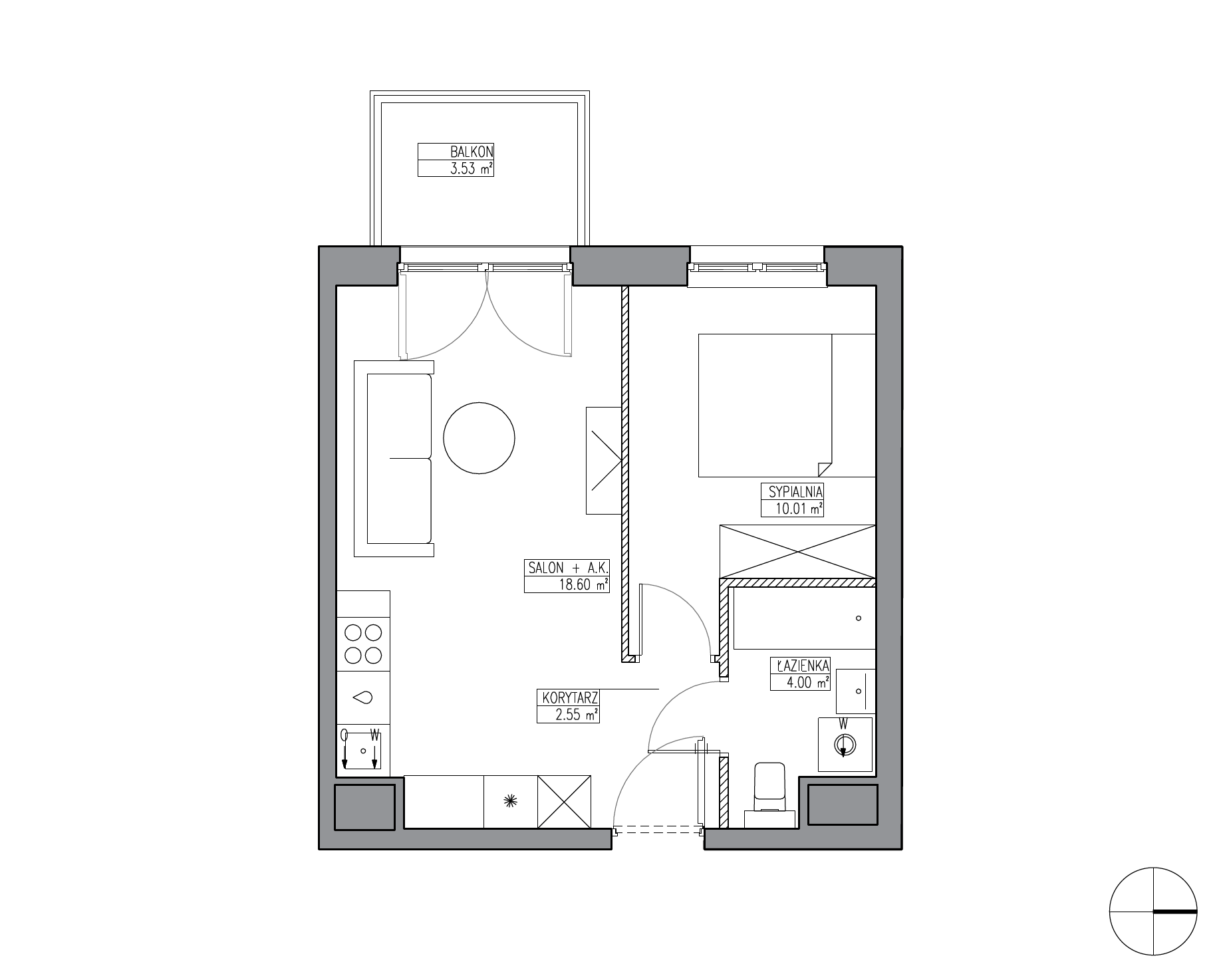 Plan 2 pok. 35m²