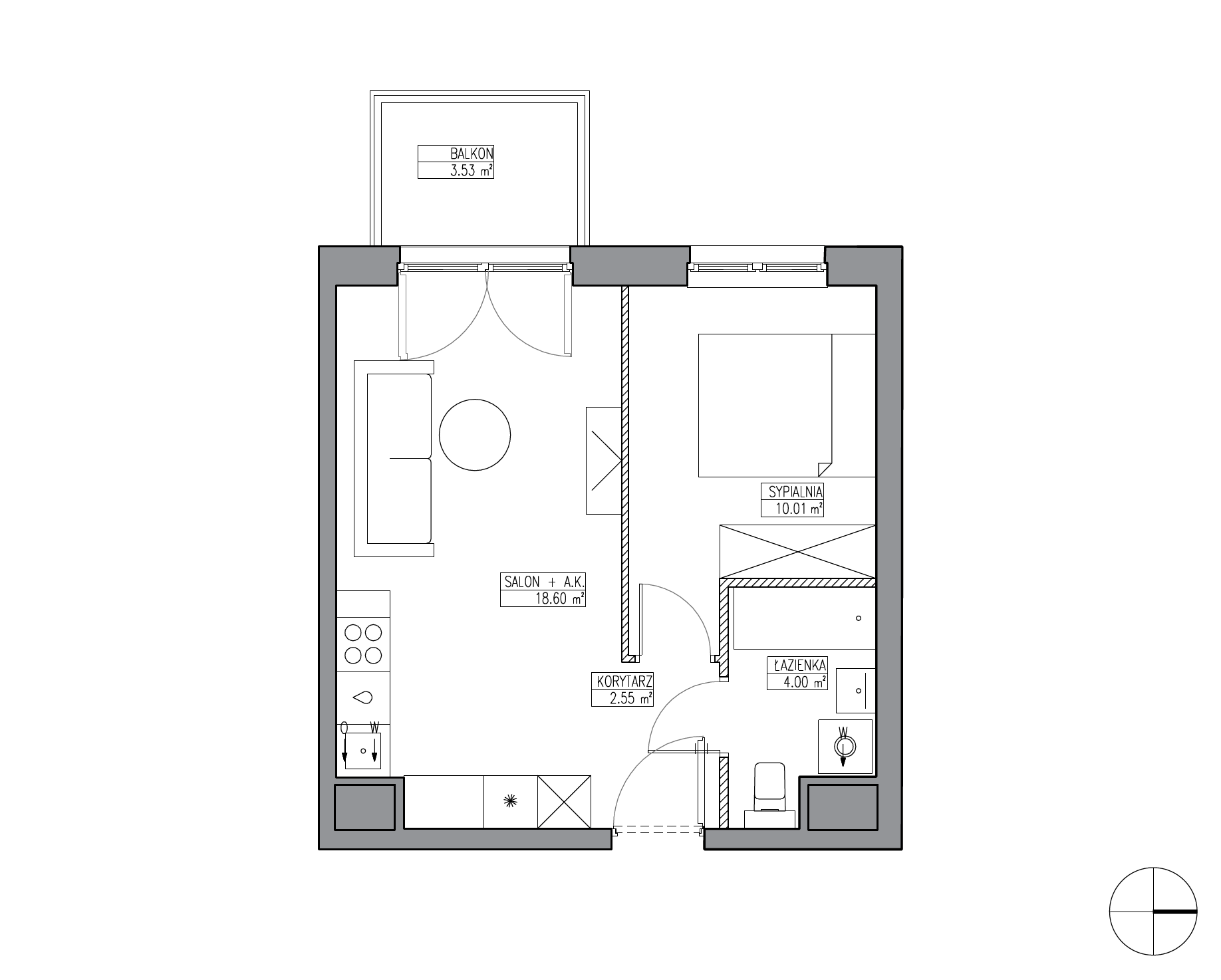 Plan 2 pok. 35m²