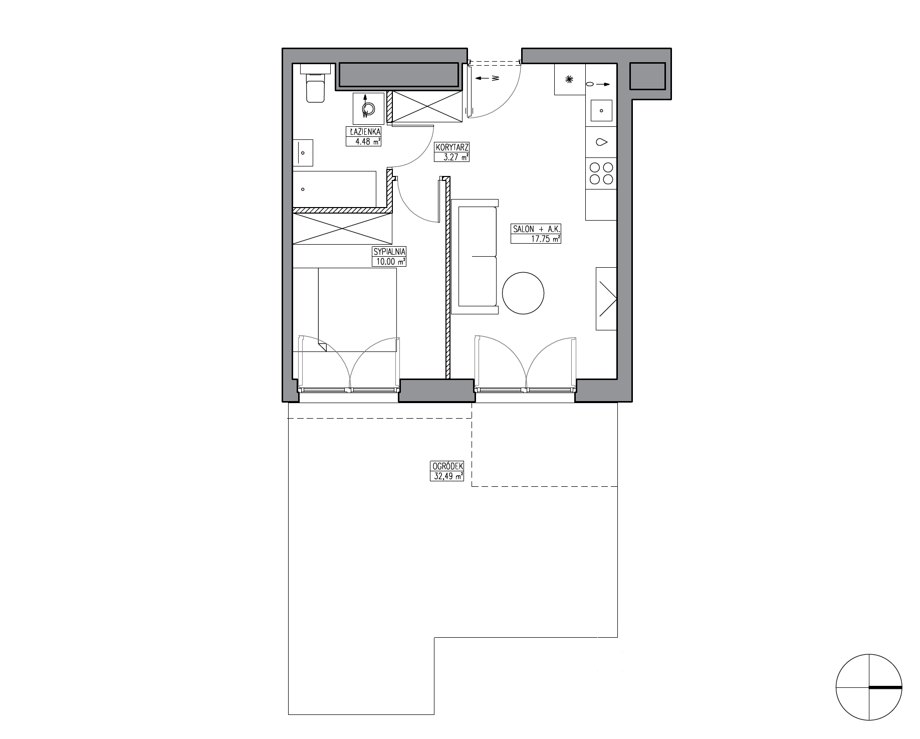 Plan 2 pok. 36m²