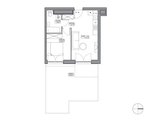 Plan 2 pok. 36m²