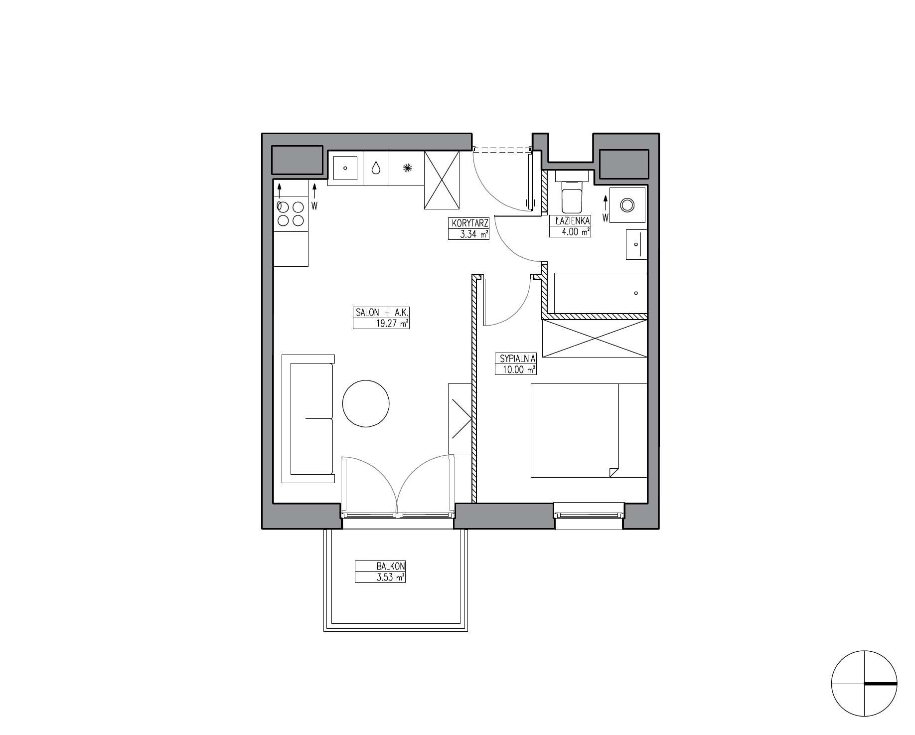 Plan 2 pok. 37m²