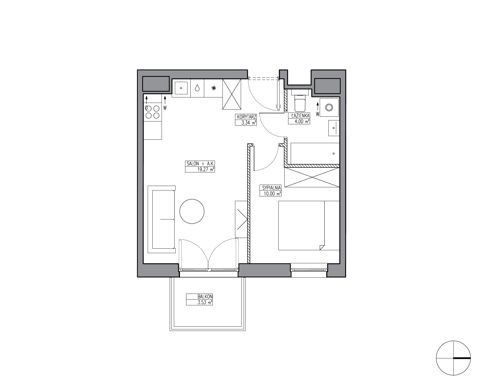 Plan 2 pok. 37m²