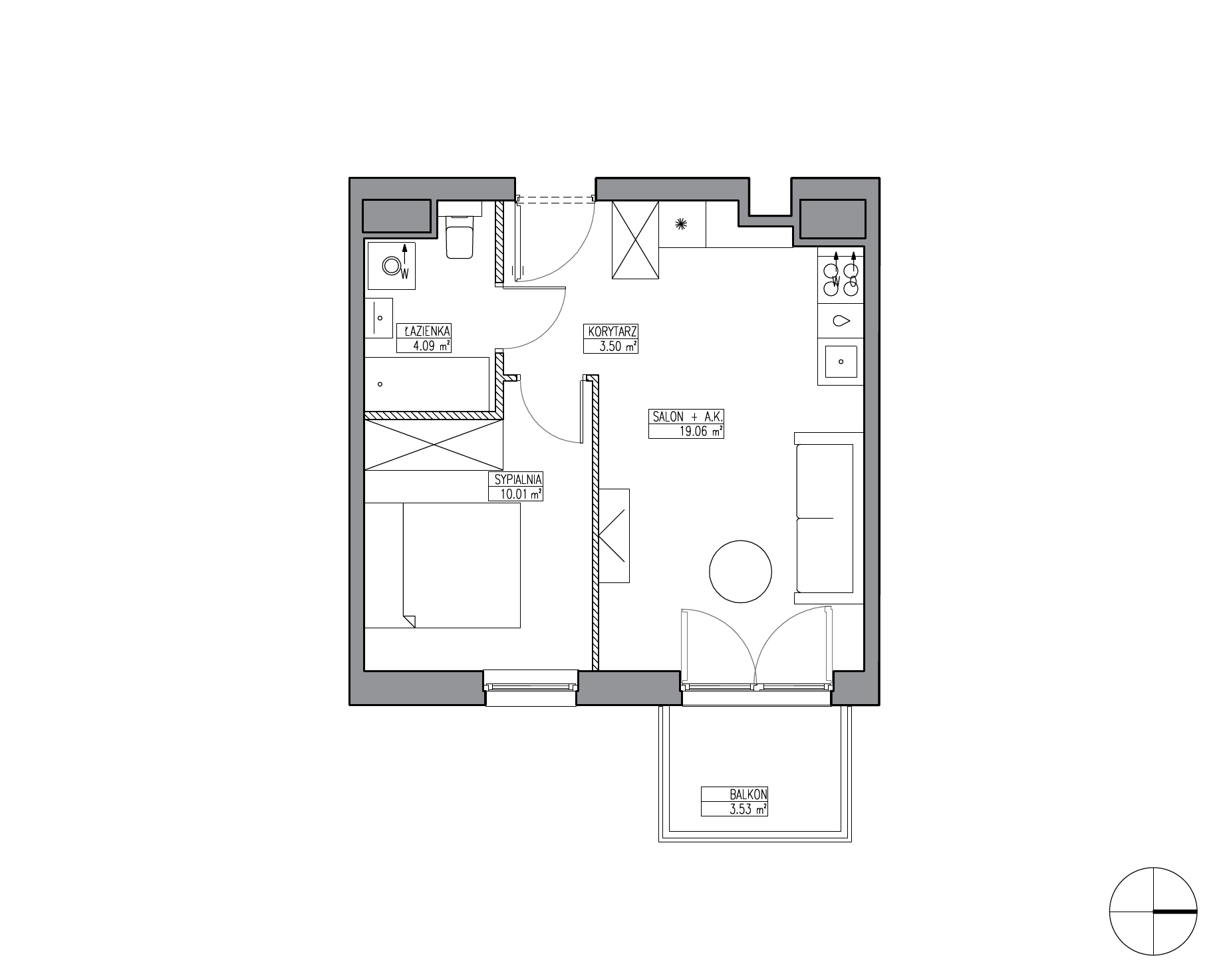 Plan 2 pok. 37m²