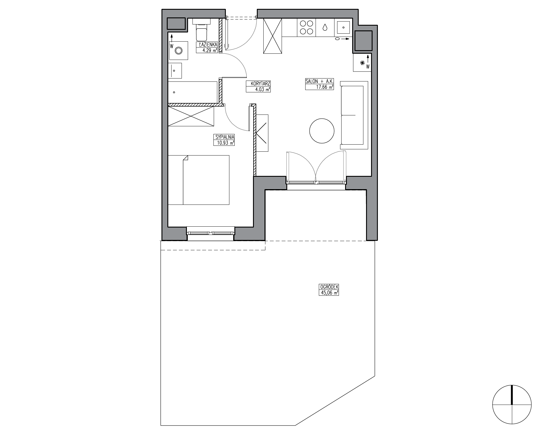 Plan 2 pok. 37m²